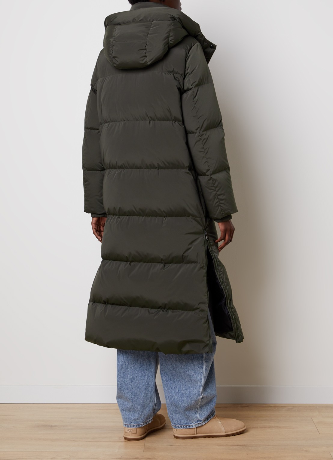Woolrich Kelly gewatteerde parka met donsvulling en steekzakken - achterkant 4 bronsgroen