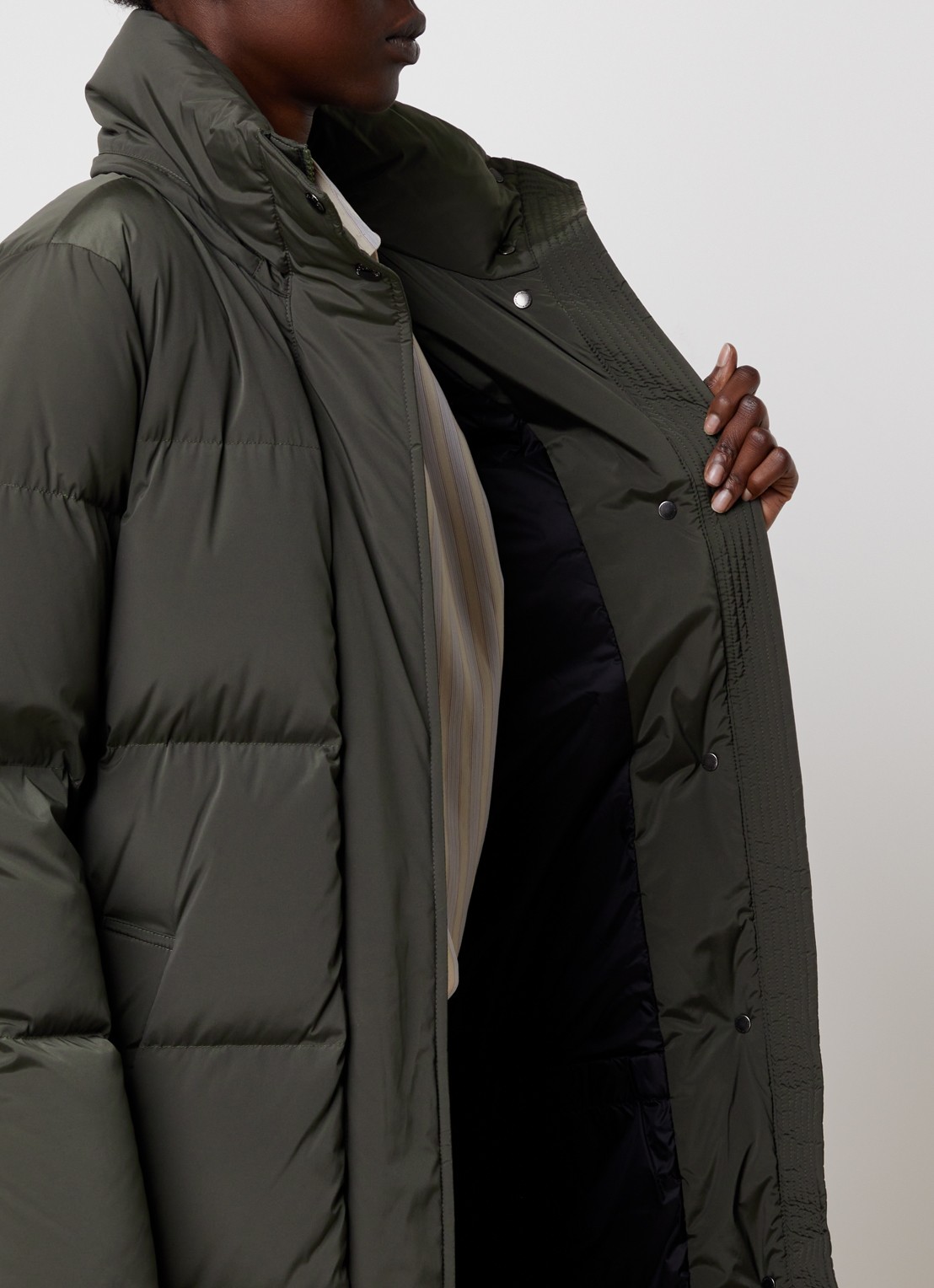 Woolrich Kelly gewatteerde parka met donsvulling en steekzakken - detail 3 bronsgroen