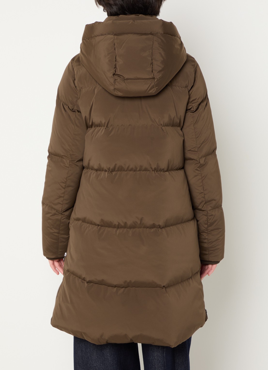 Woolrich Kelly puffer jack met donsvulling en steekzakken - achterkant 4 bruin