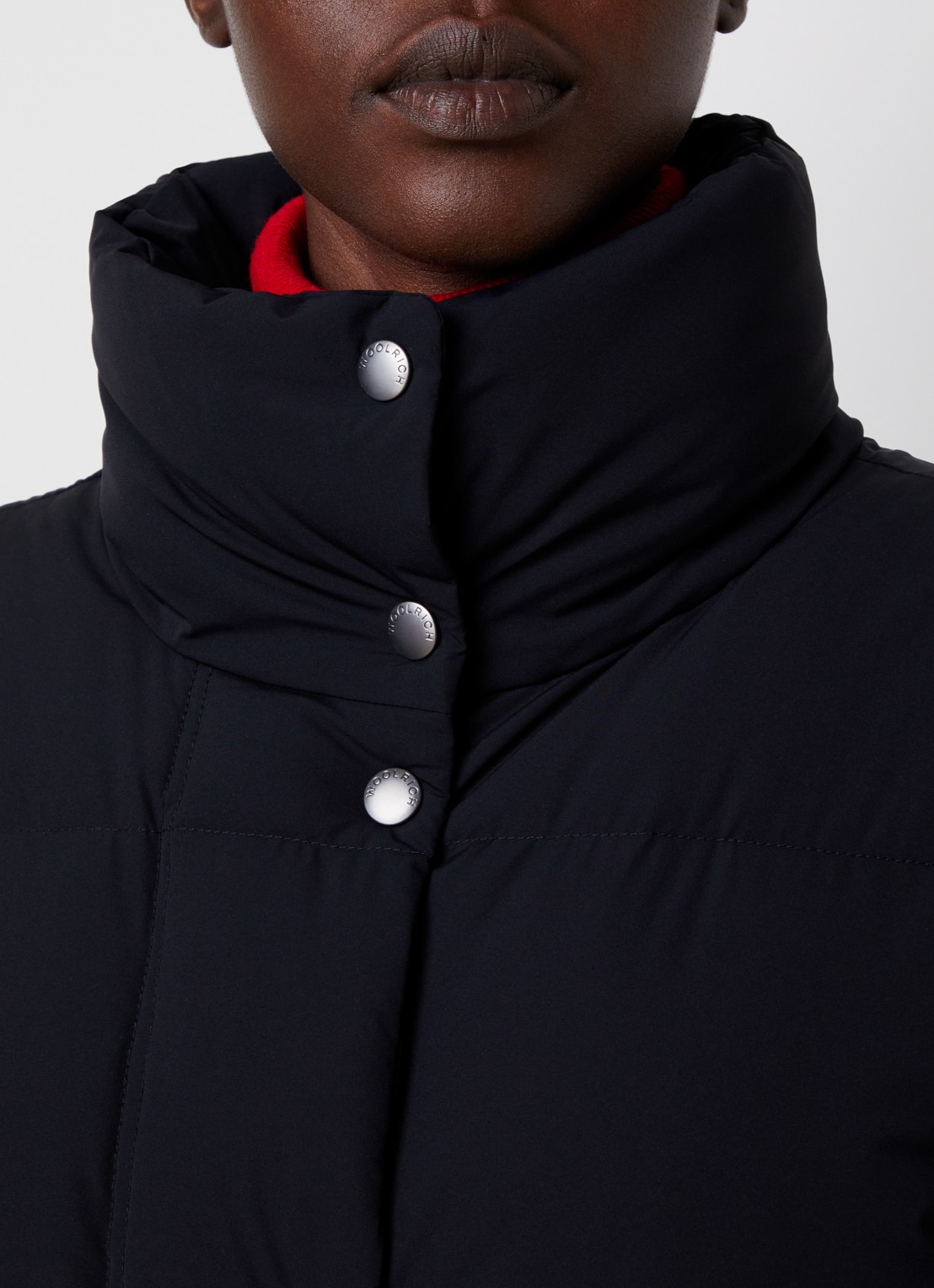 Woolrich Madison gewatteerde jas met donsvulling - detail 3 zwart