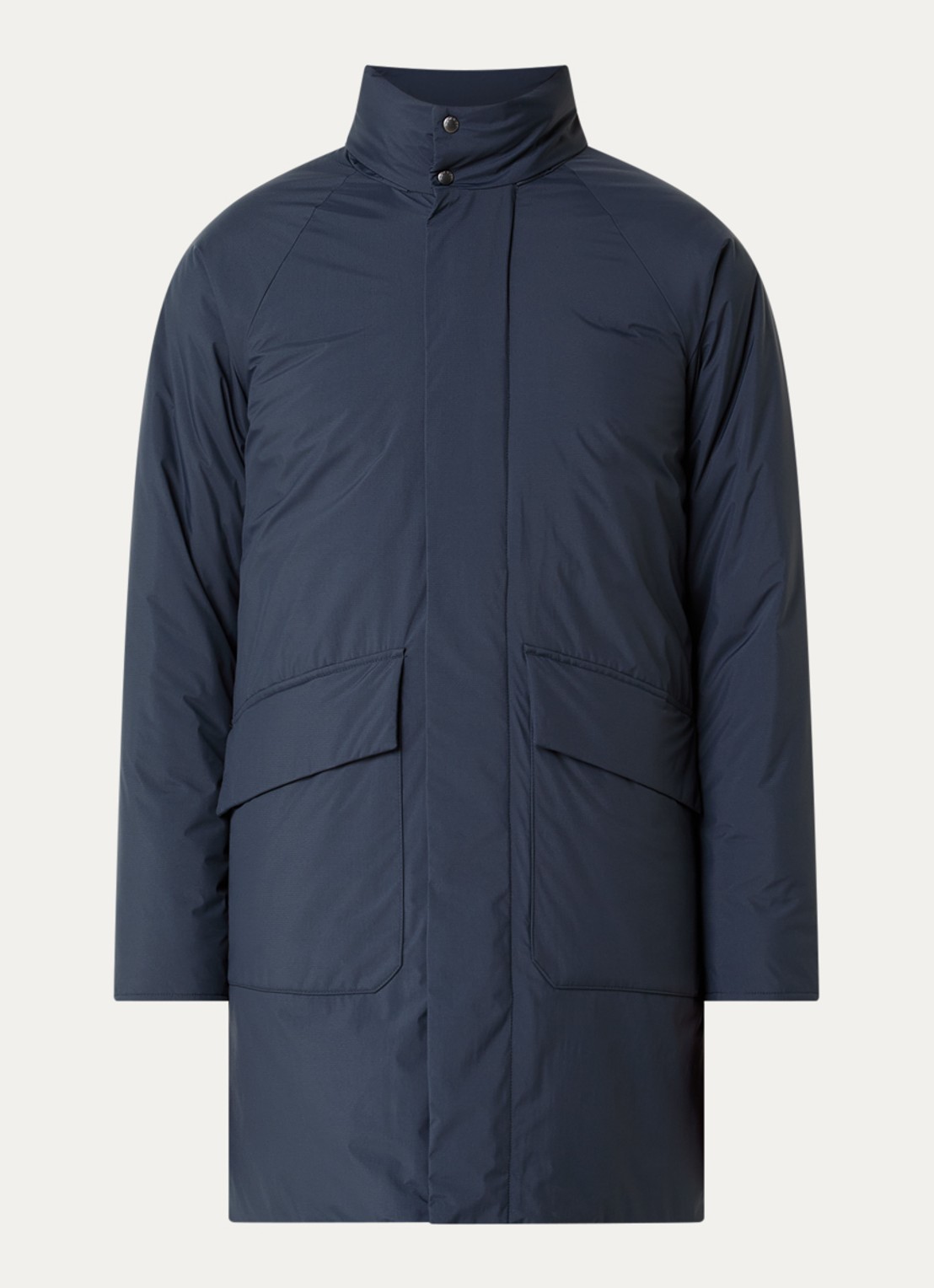 Woolrich Micro gewatteerde parka met opgestikte zakken - voorkant 2 blauw