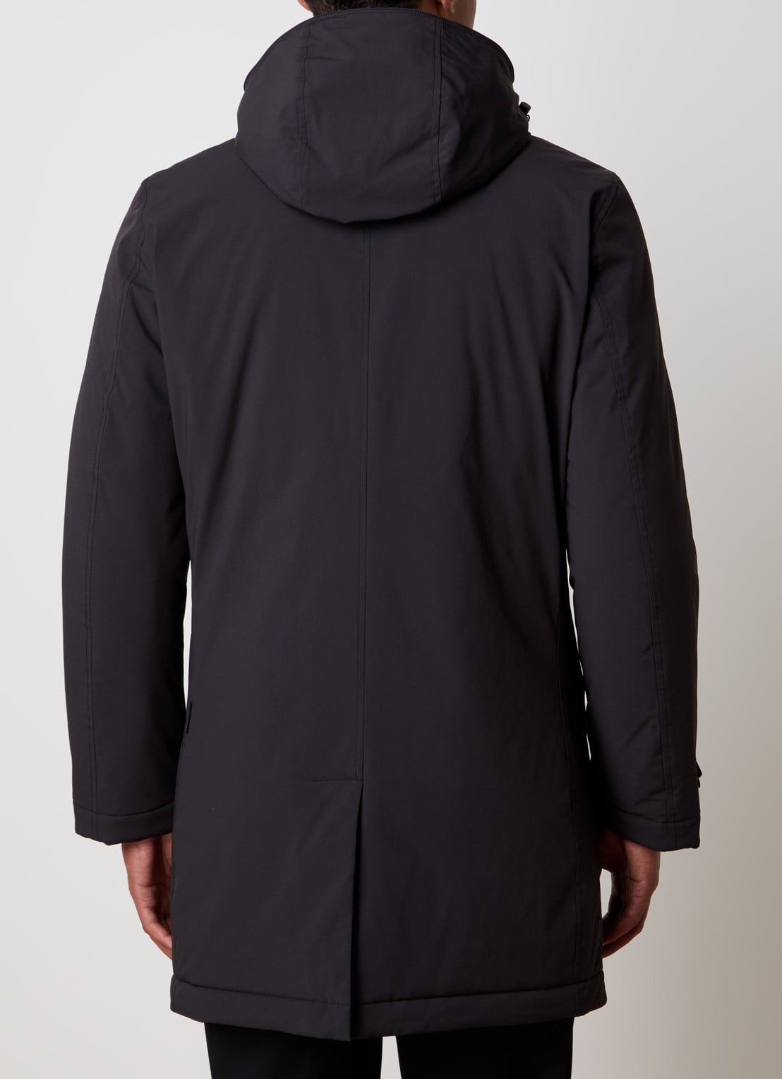 Woolrich Parka met capuchon en ritszakken - achterkant 6 zwart