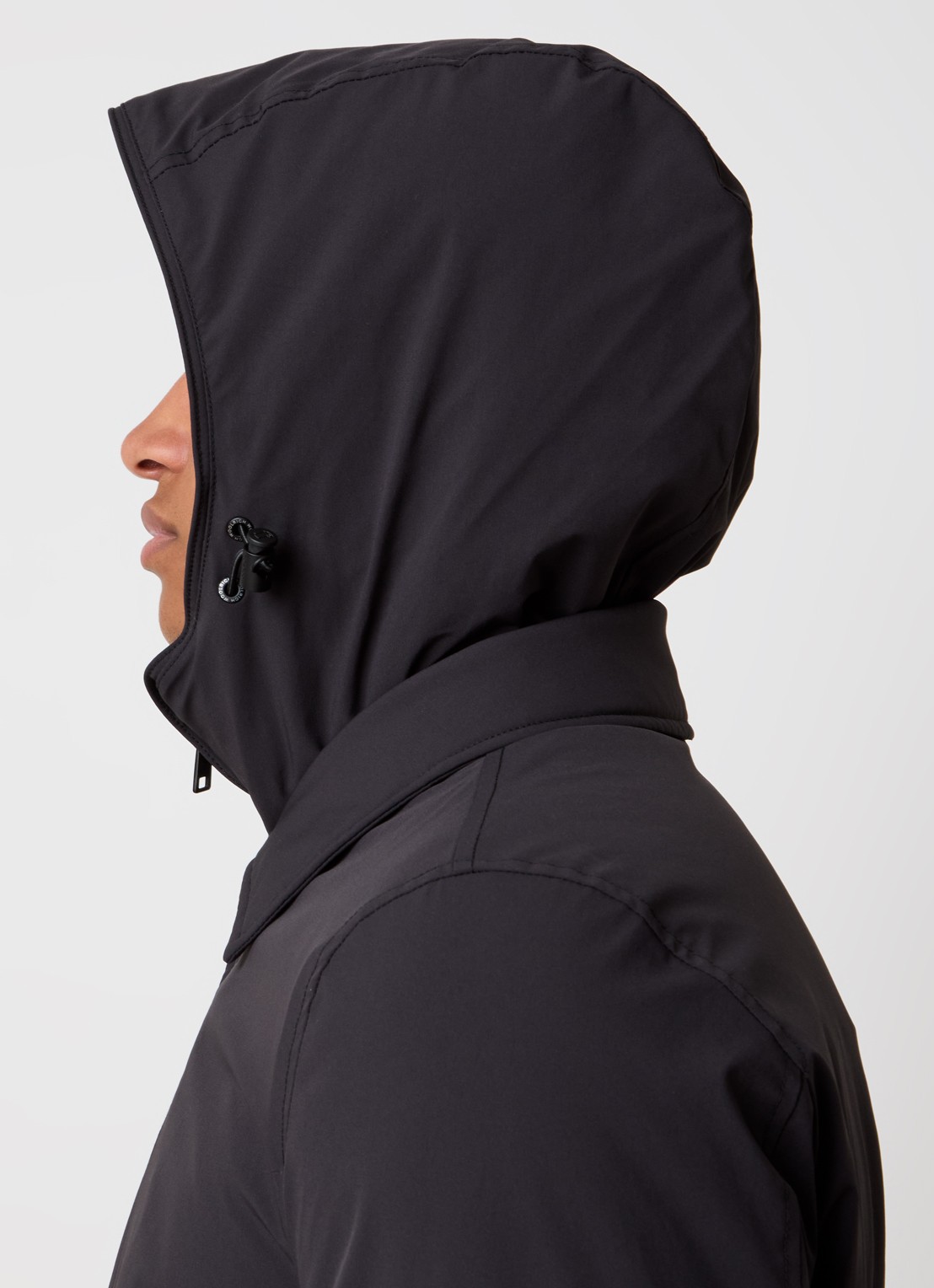 Woolrich Parka met capuchon en ritszakken - detail 2 zwart