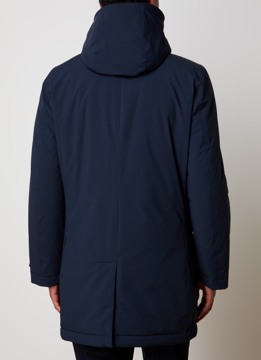 Woolrich Parka met capuchon en ritszakken - achterkant donkerblauw