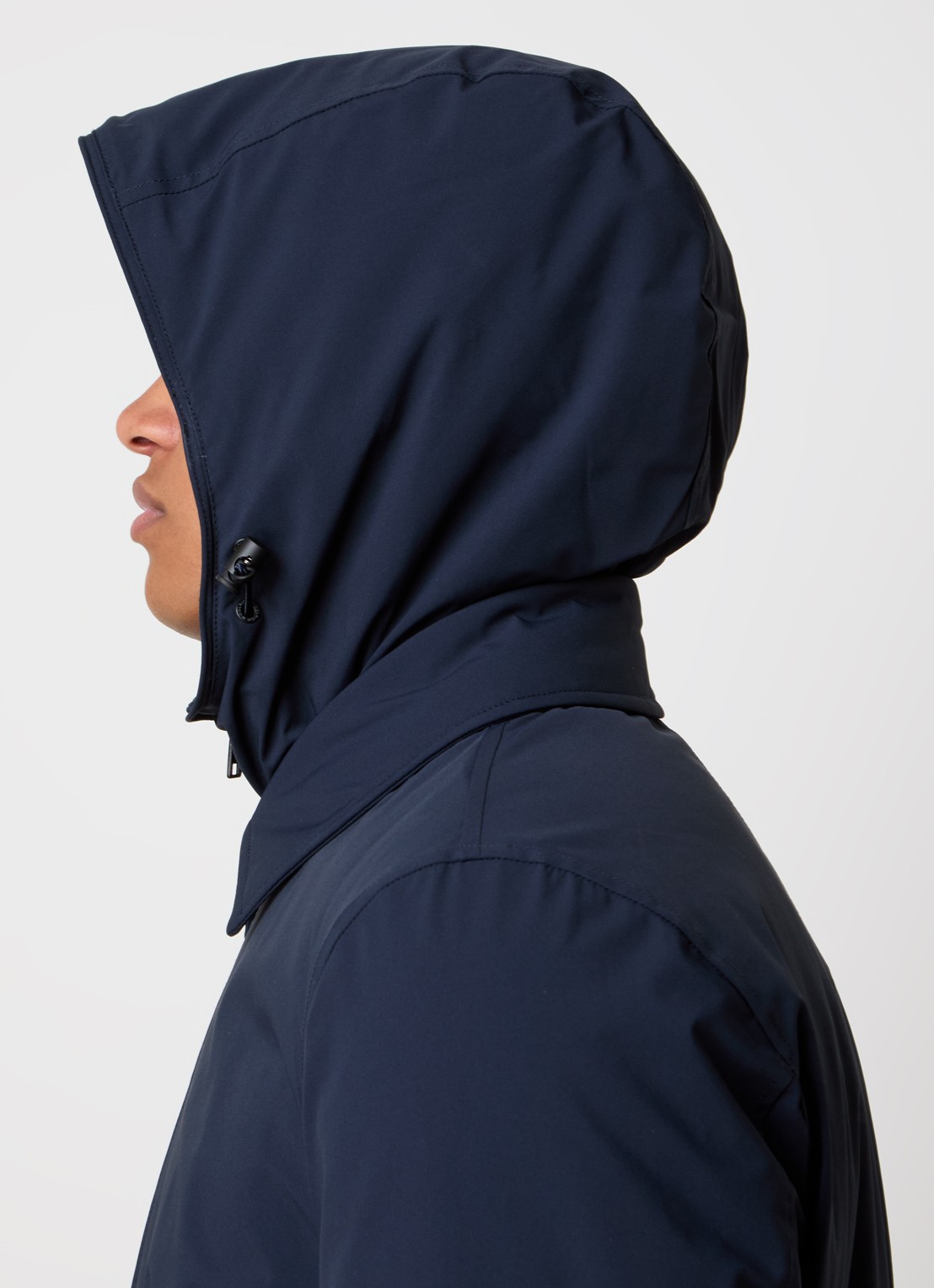 Woolrich Parka met capuchon en ritszakken - detail 5 donkerblauw