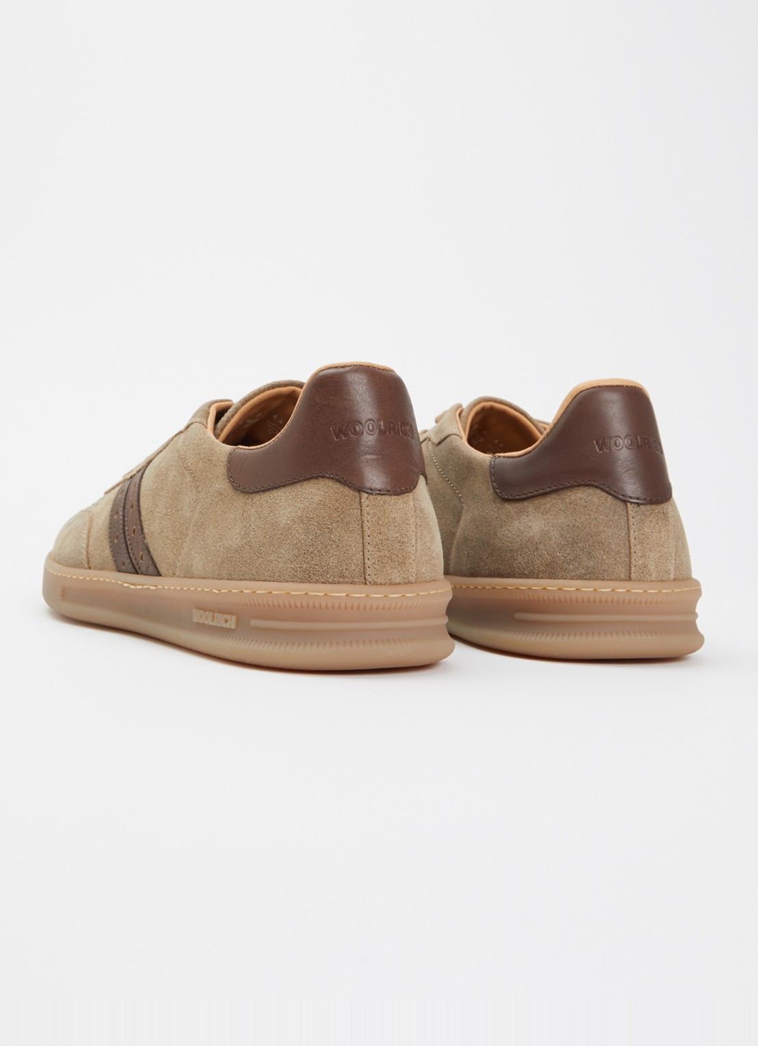 Woolrich Samba sneaker van suède met details van leer  - achterkant zwart