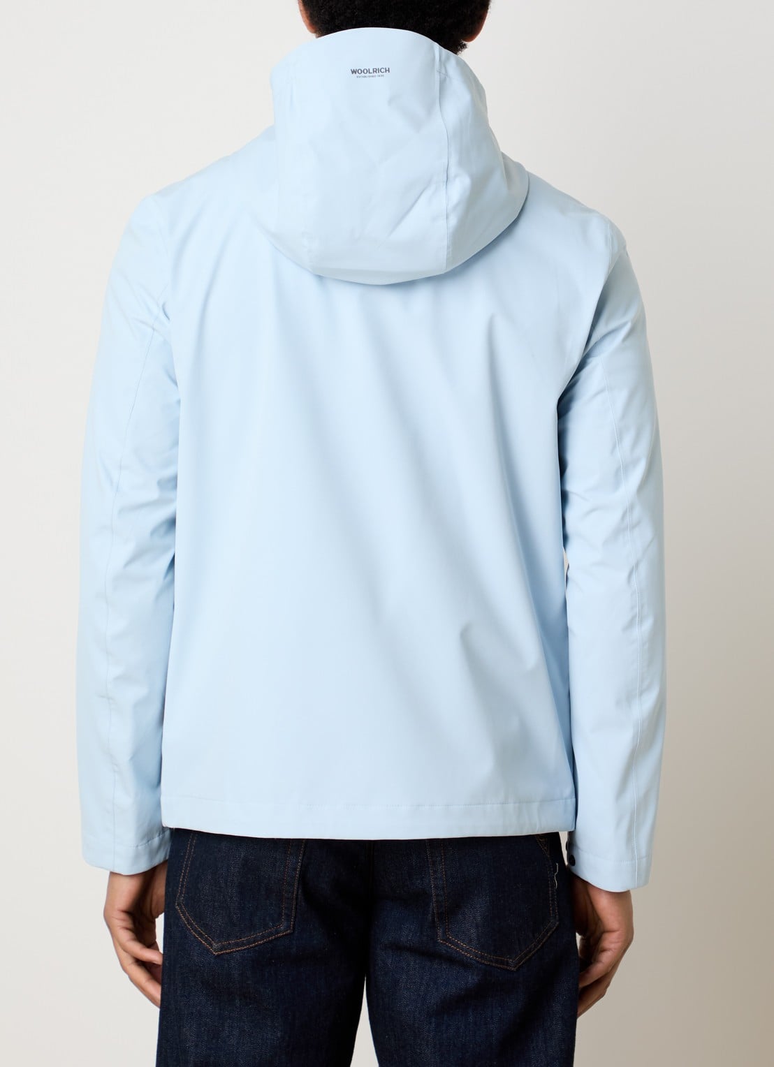 Woolrich Softshell jack met capuchon - achterkant 4 lichtblauw