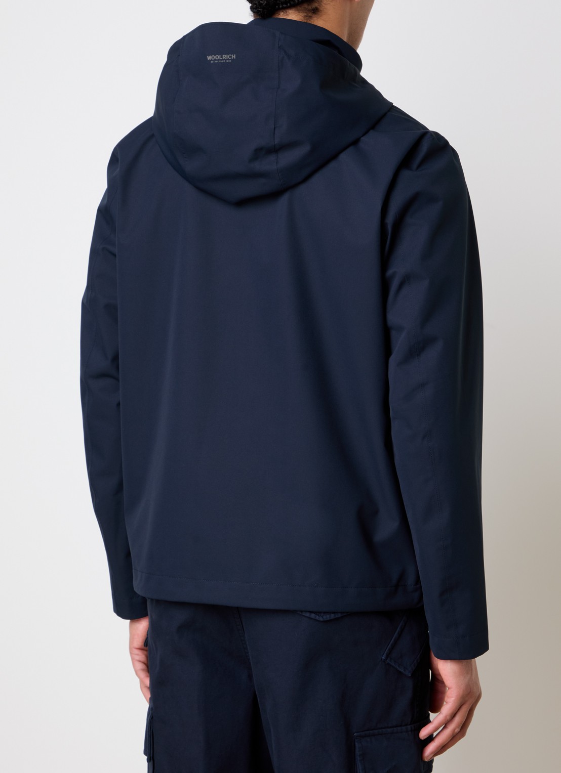 Woolrich Softshell jack met capuchon - achterkant 4 donkerblauw