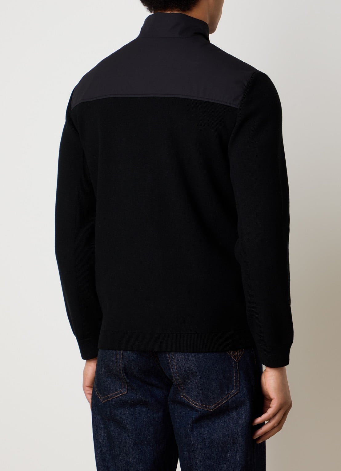 Woolrich Softshell jack met ritszakken - achterkant 3 zwart