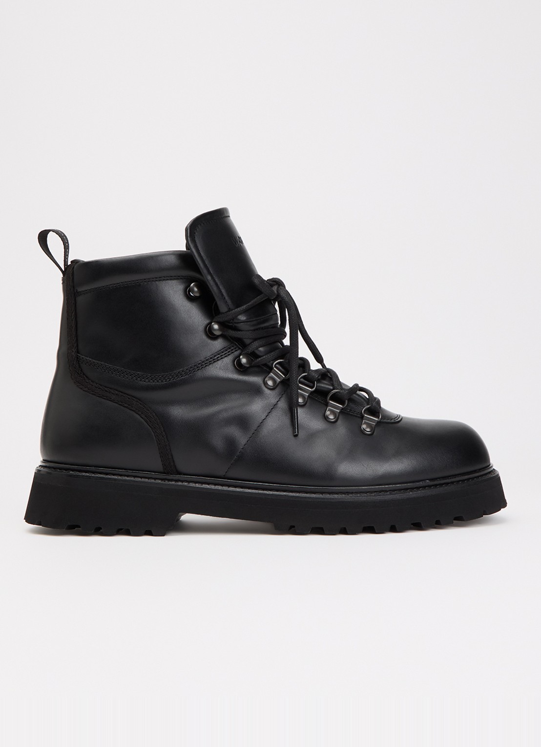 Woolrich Veterboot van kalfsleer - voorkant 3 zwart