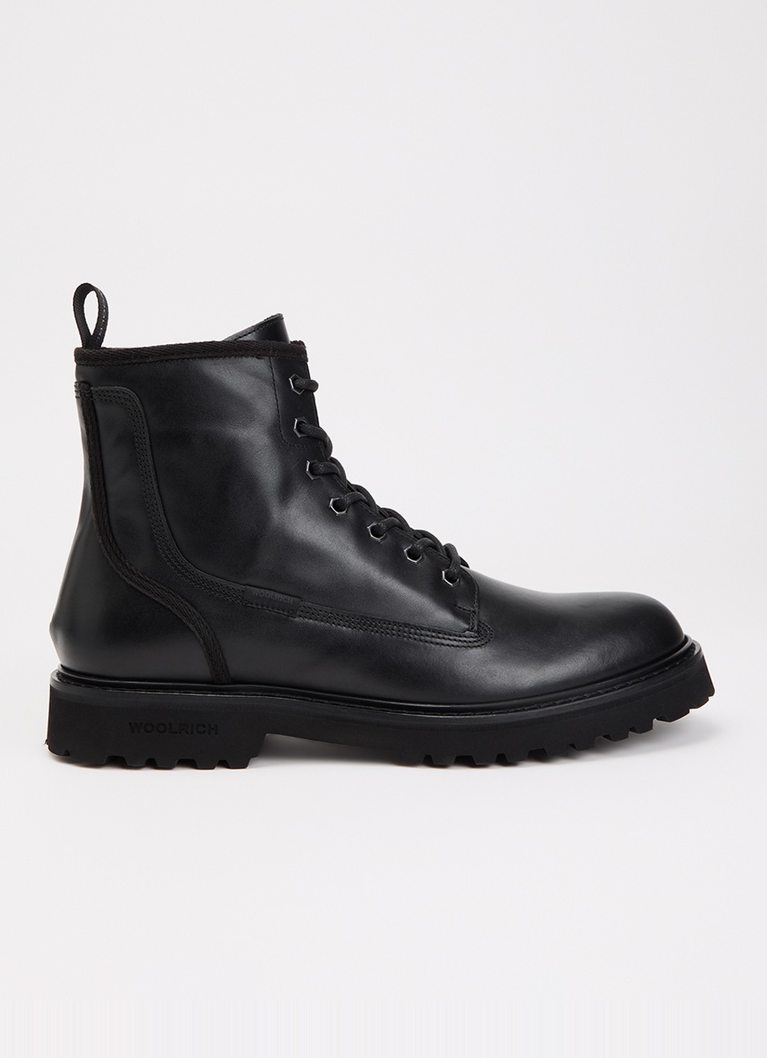 Woolrich Veterboot van kalfsleer - voorkant 3 zwart