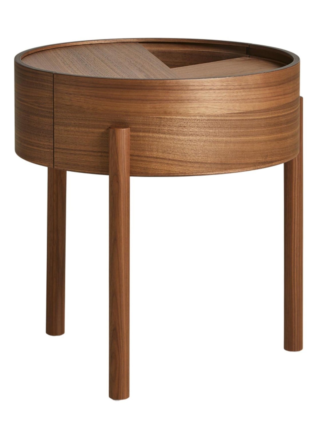 Woud Arc bijzettafel  Ø42 cm x 45 cm - voorkant bruin