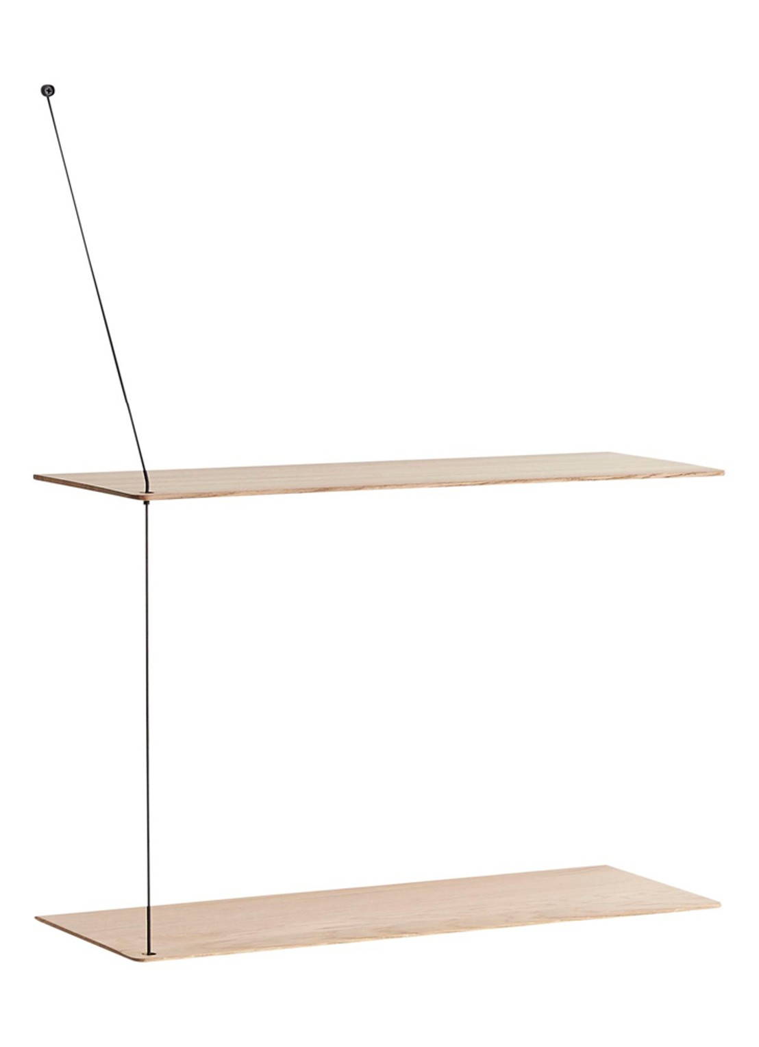 Woud Stedge wandplank 60 cm - voorkant bruin