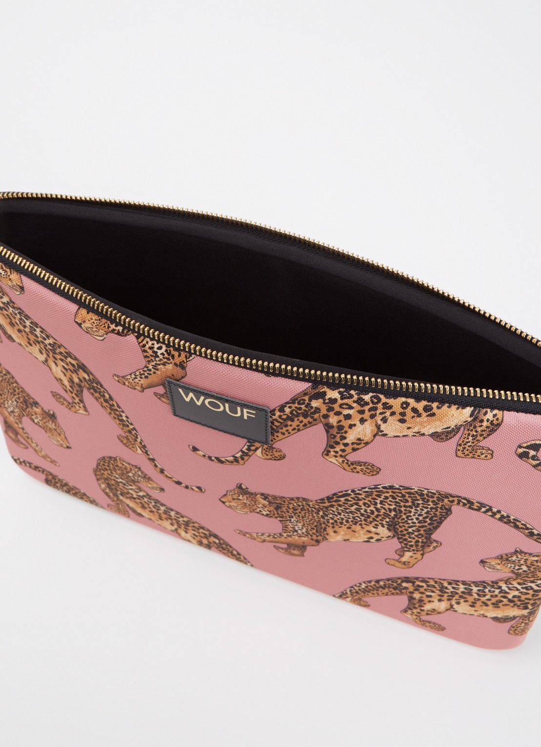 Wouf Blush laptophoes 13 en 14 inch met print - detail 2 roze