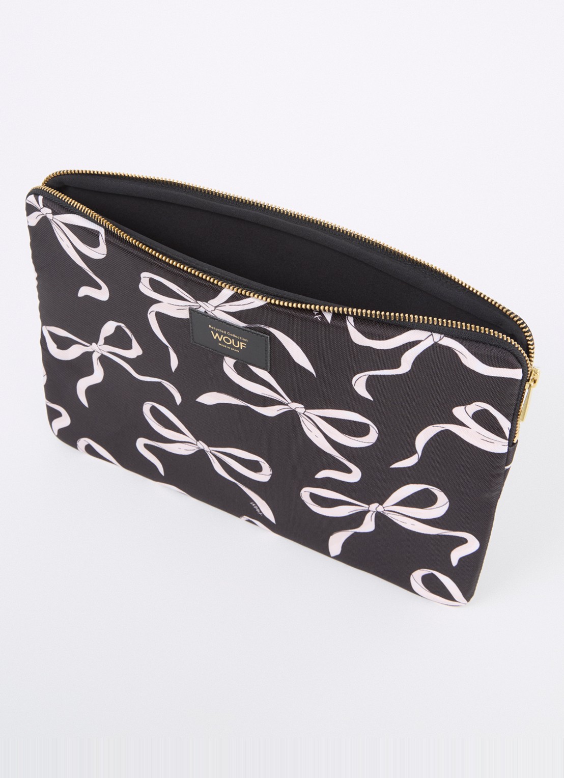 Wouf Carlota laptophoes 13 en 14 inch - voorkant 2 zwart