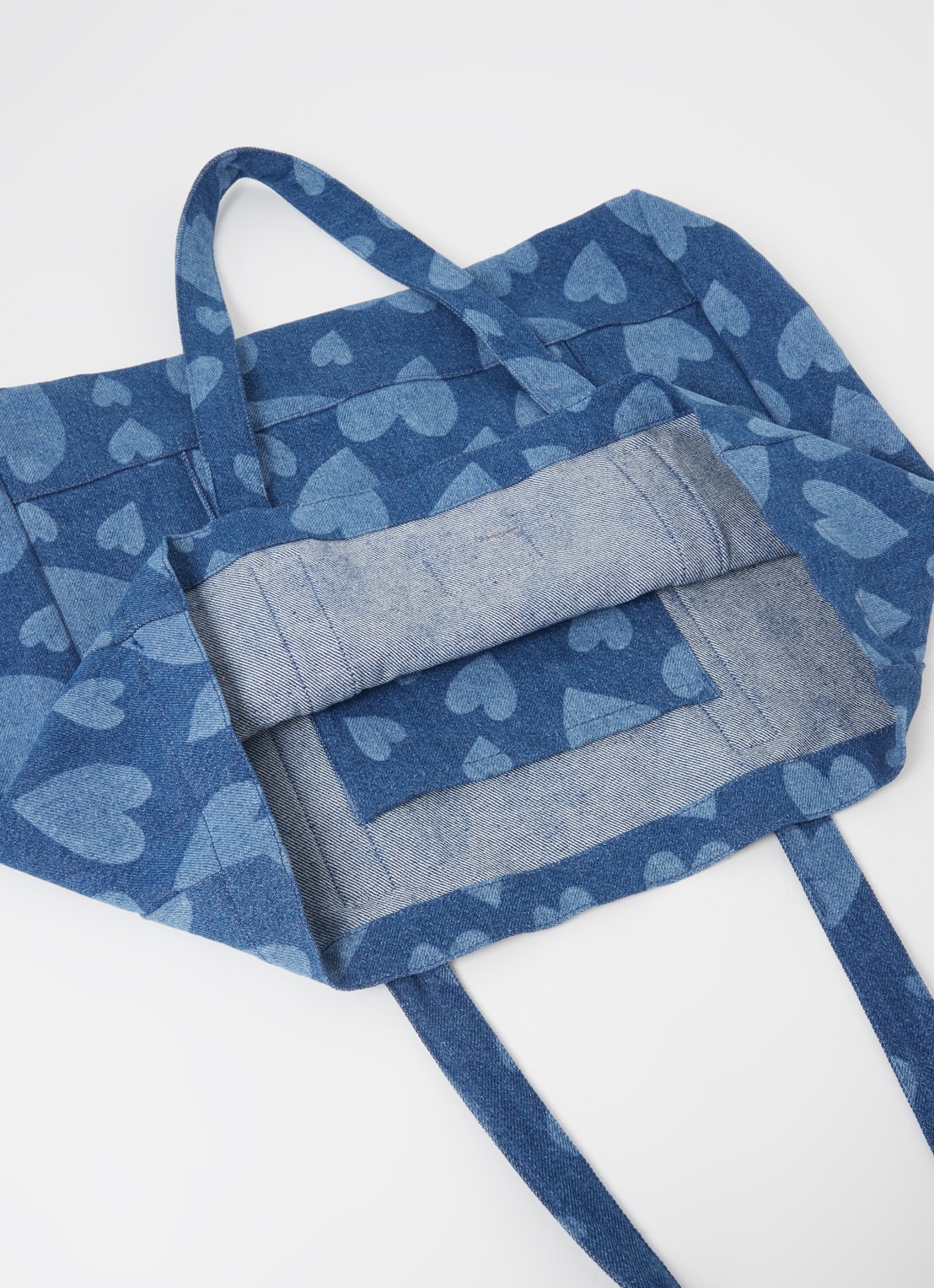 Wouf Cuore shopper van  katoen  - detail 3 indigo