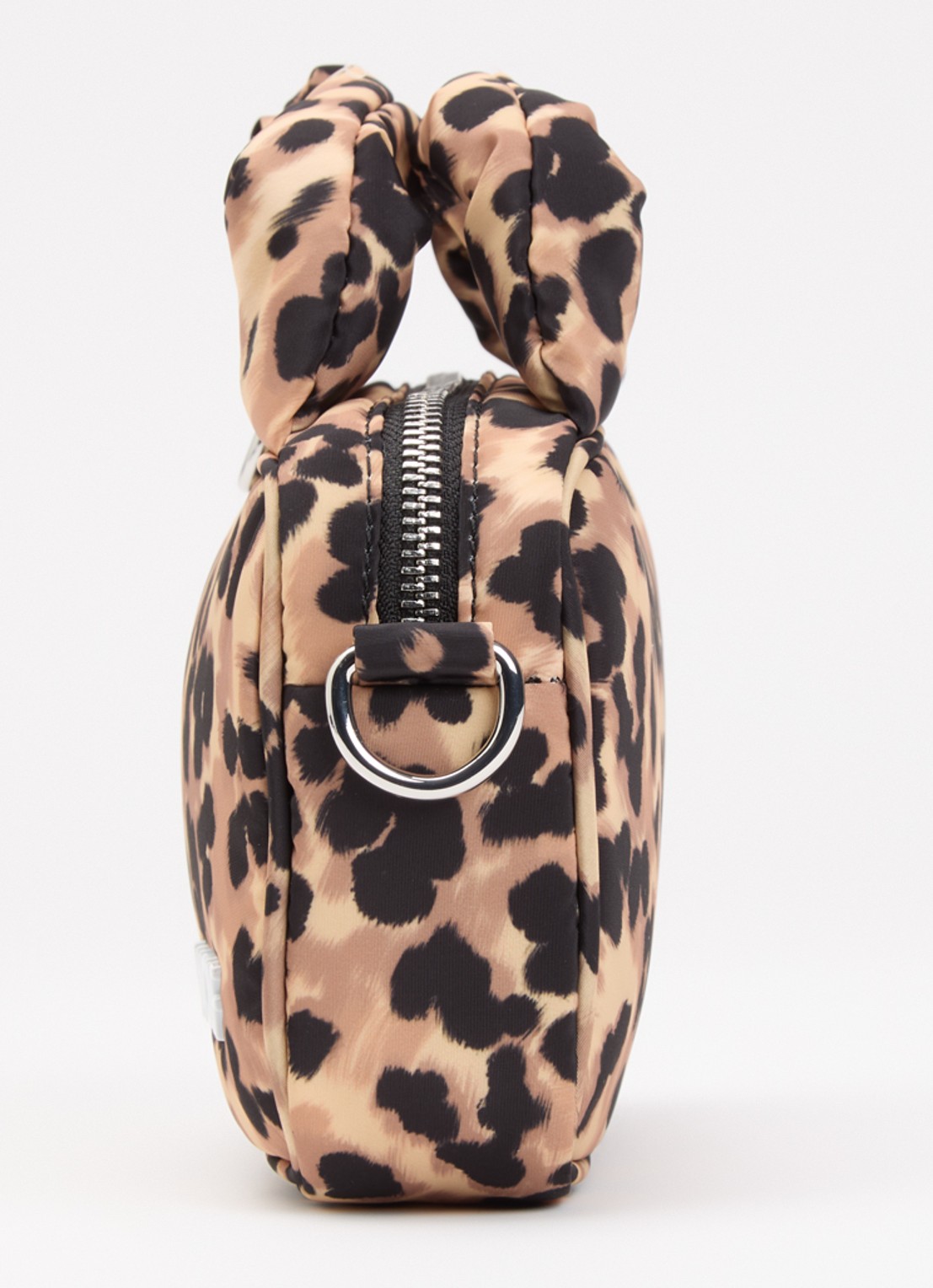Wouf Feline Mini handtas met panterprint - detail 4 bruin