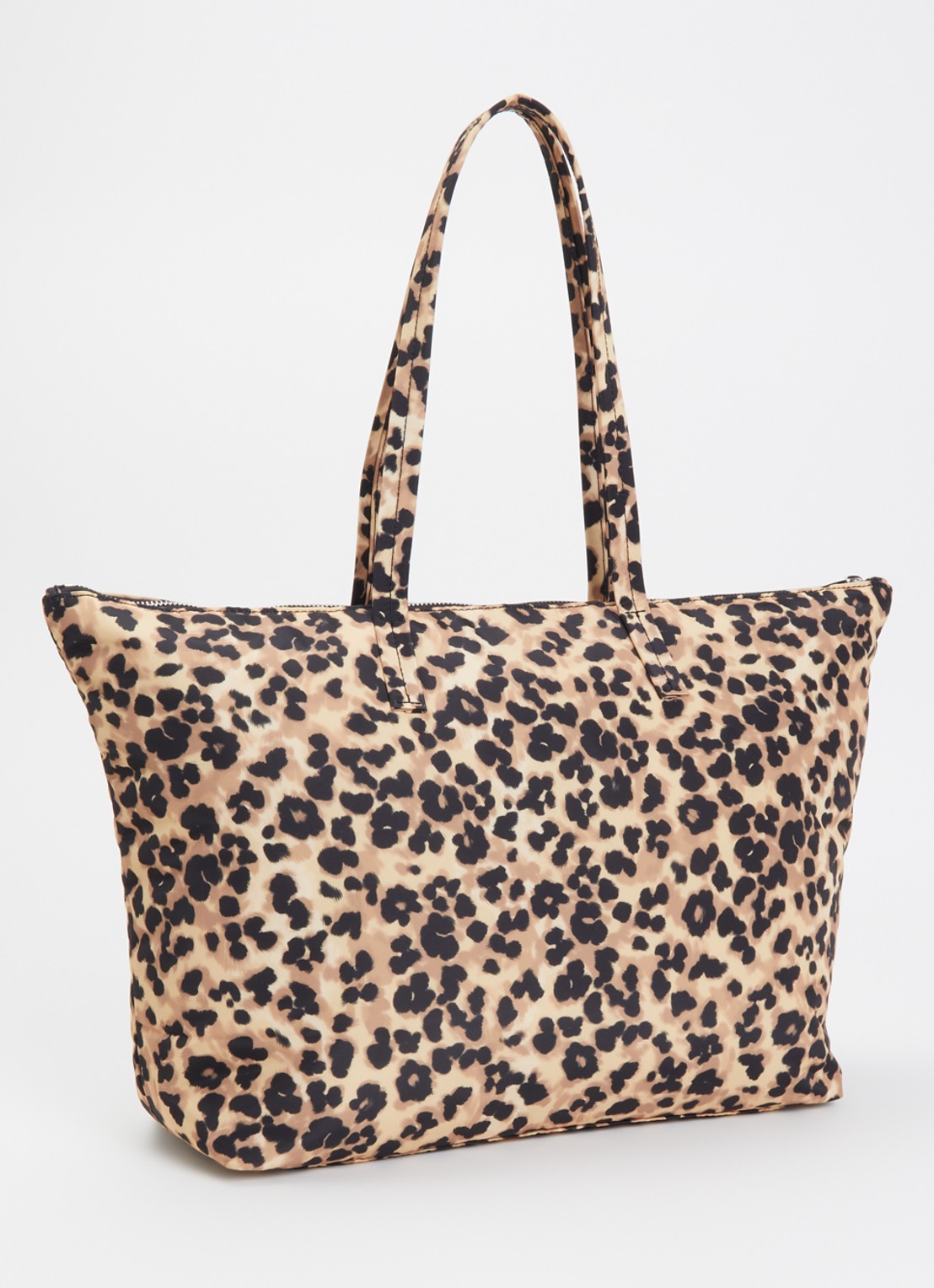 Wouf Feline shopper met panterprint - achterkant 5 camel