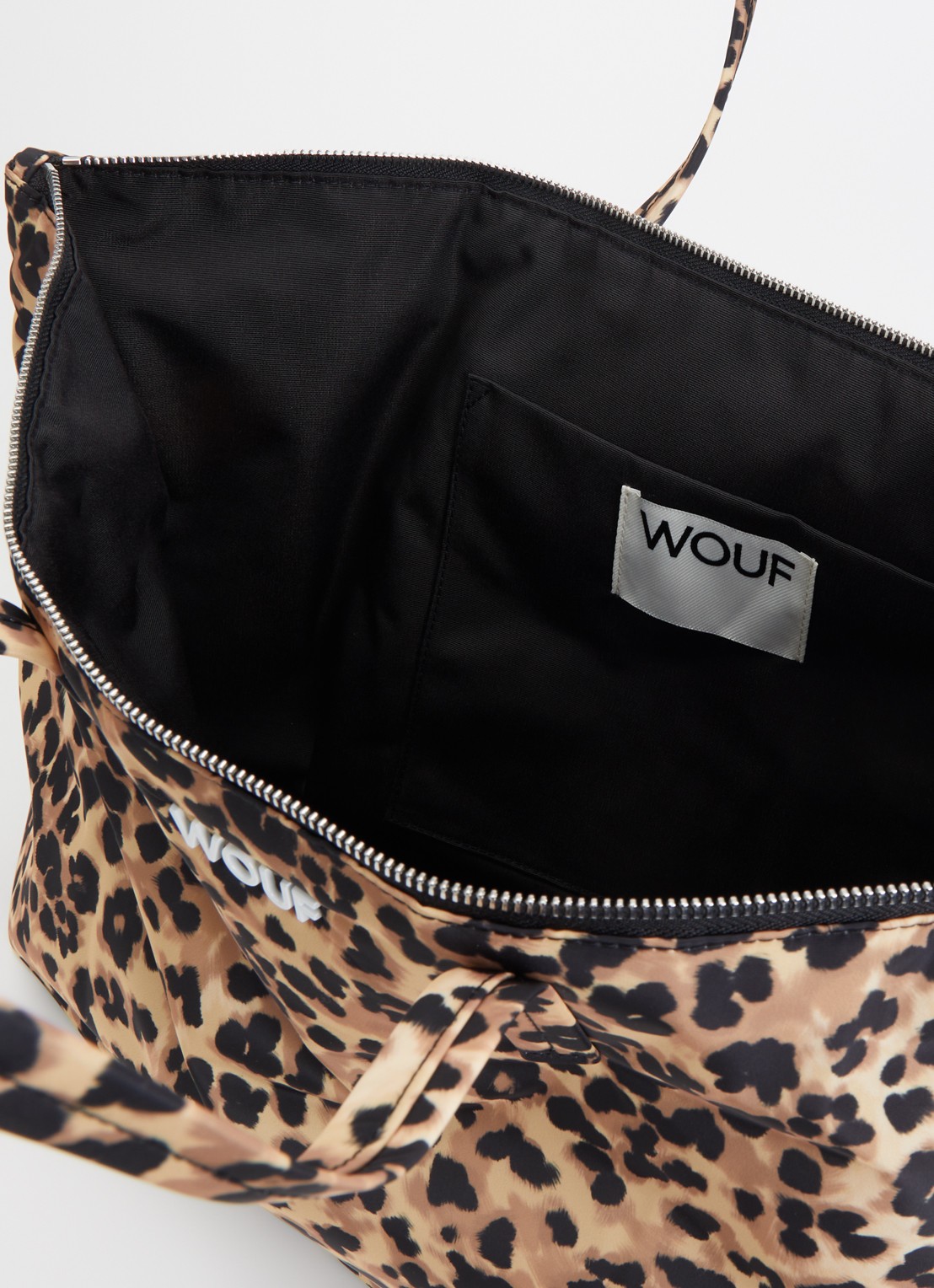 Wouf Feline shopper met panterprint - detail 2 camel