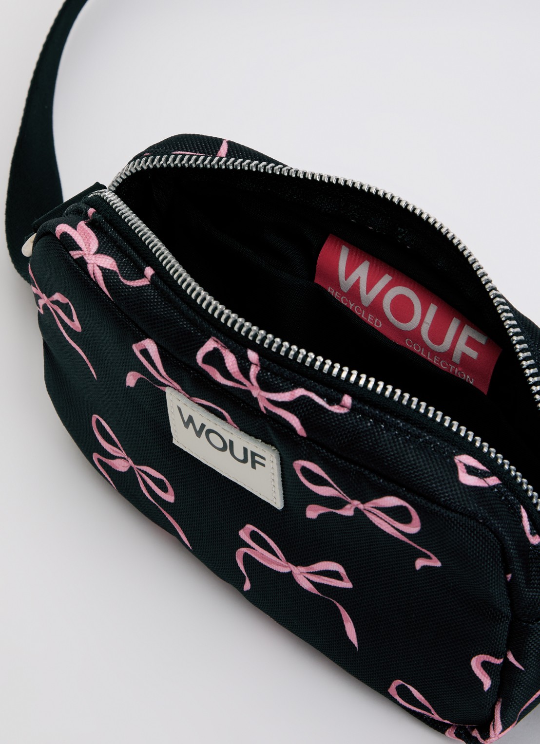 Wouf Juliette crossbodytas met print - detail zwart