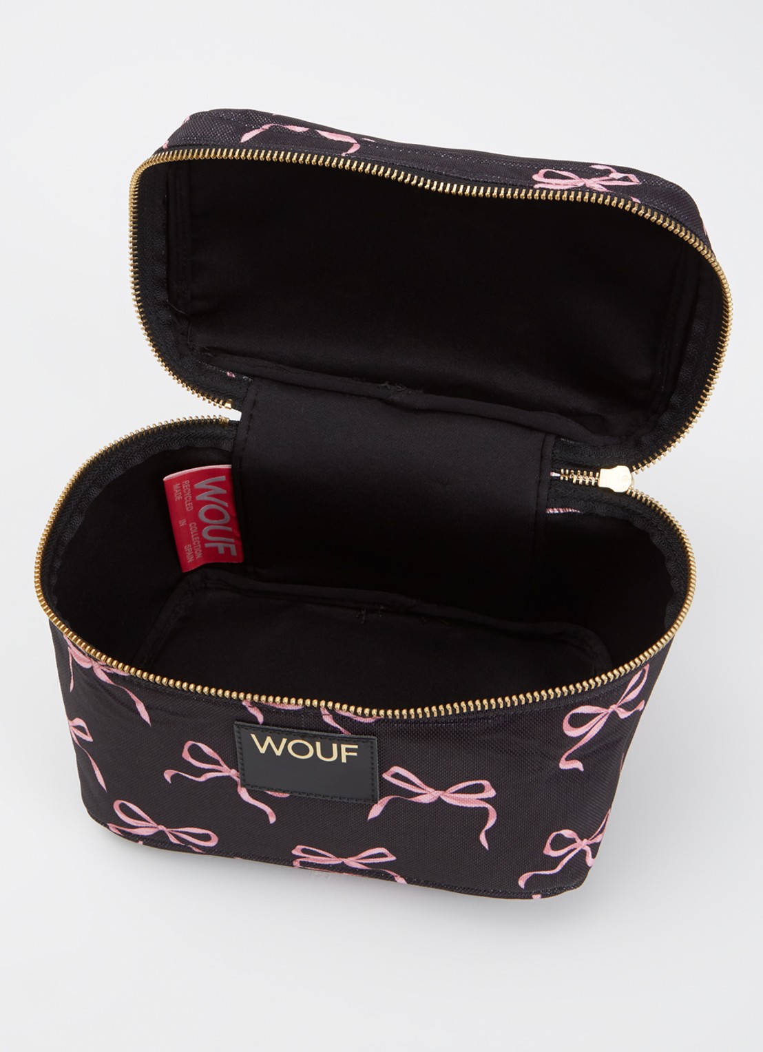 Wouf Juliette make-up tas met print - detail zwart