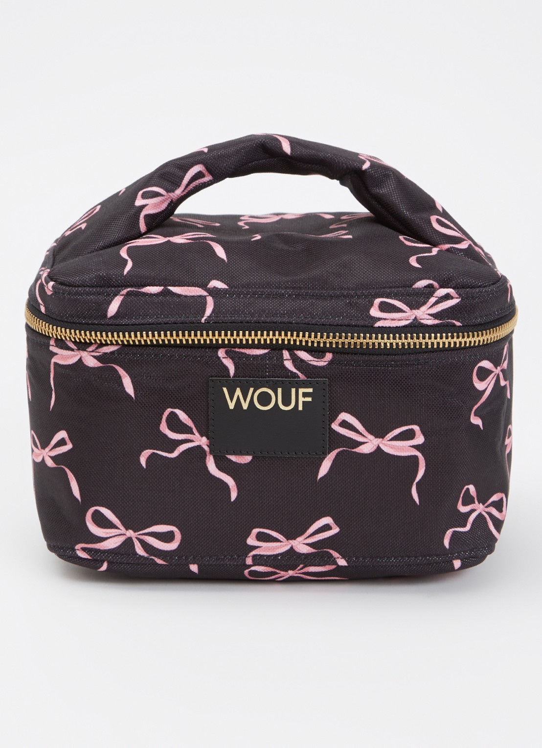 Wouf Juliette make-up tas met print - voorkant 2 zwart
