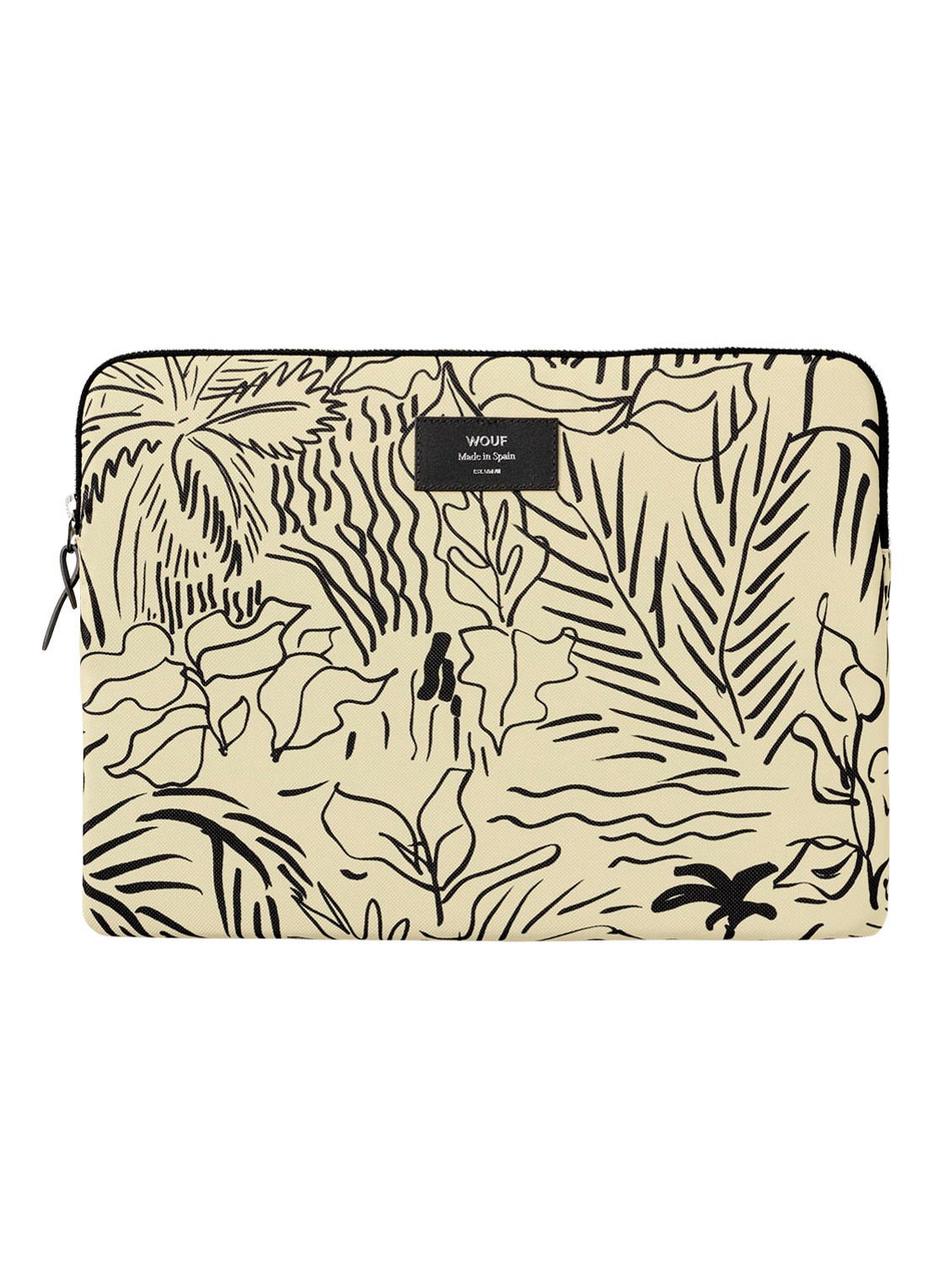 Wouf Kifili laptophoes voor 13 en 14 inch - voorkant geel