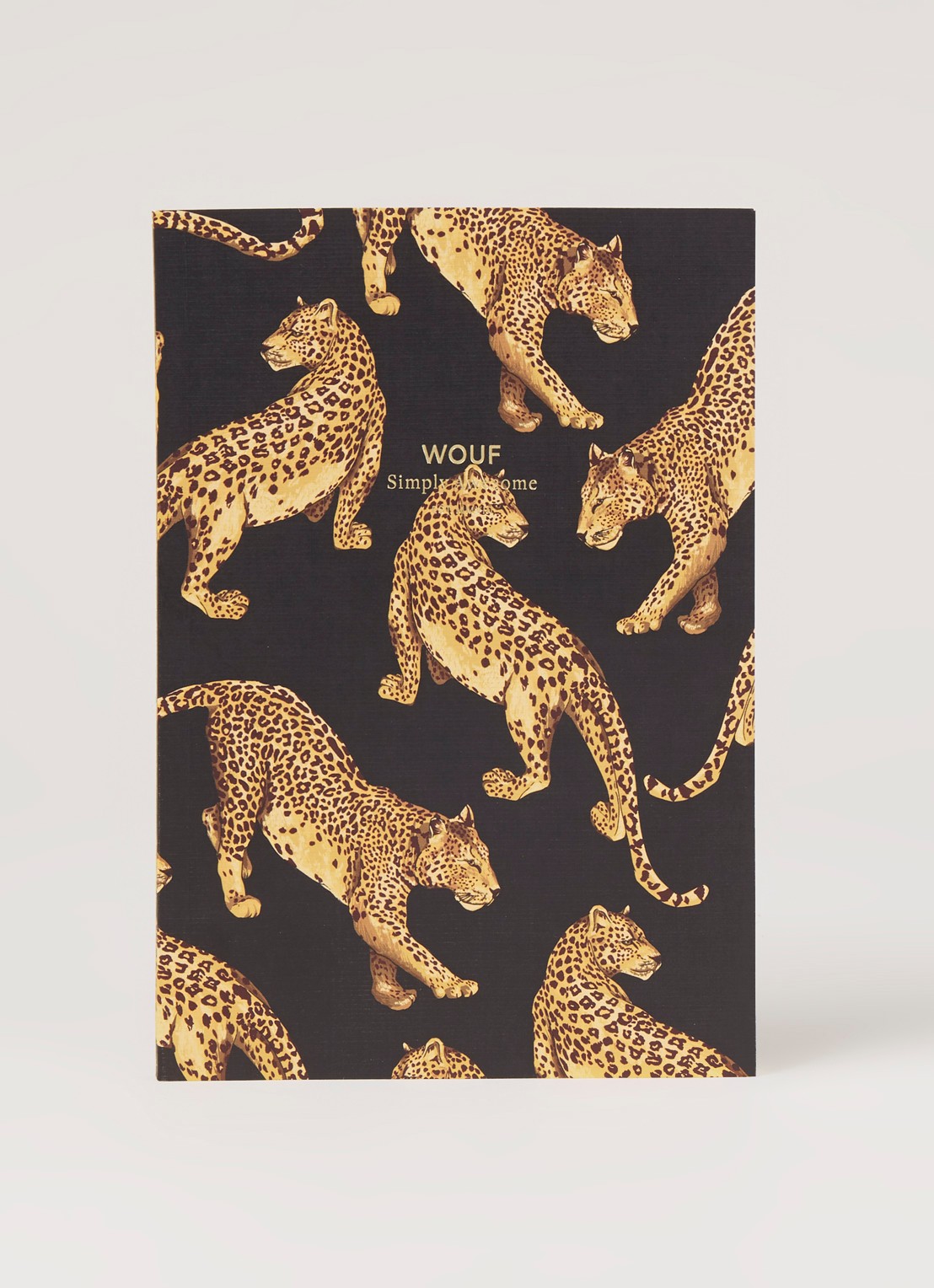 Wouf Leopard A5 gelineerd noititieboek - voorkant 3 zwart