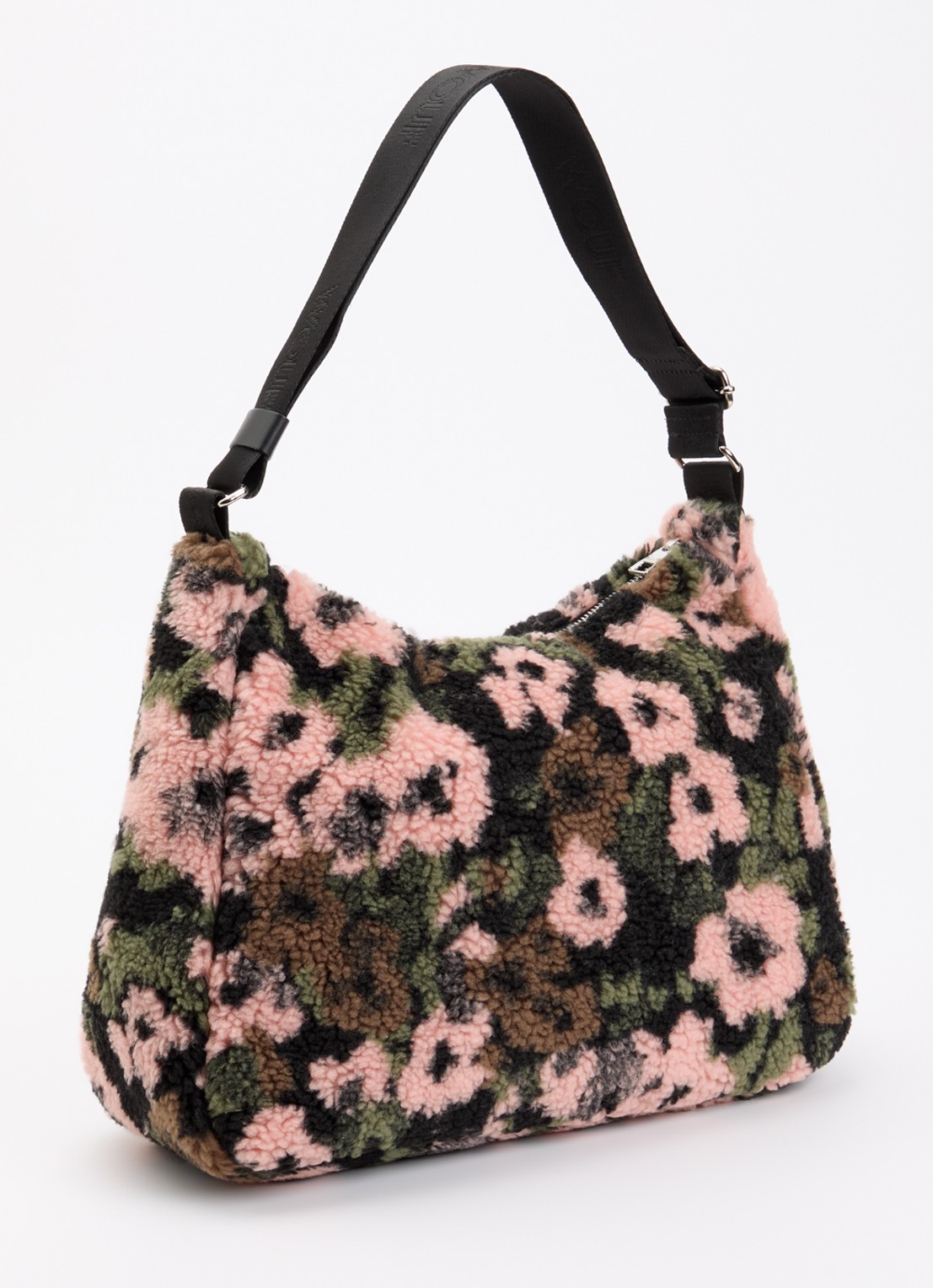Wouf Margot Hobo schoudertas van teddy met print - achterkant multicolor