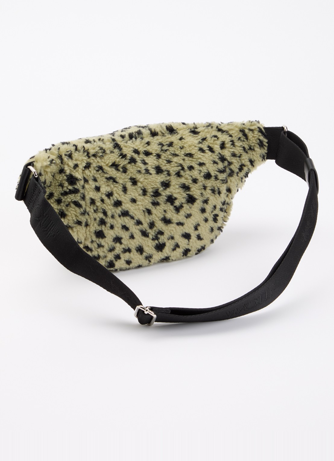 Wouf Olivia heuptas van teddy met panterprint - achterkant lichtgroen