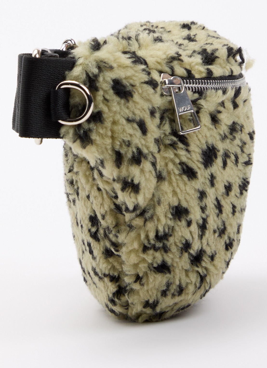 Wouf Olivia heuptas van teddy met panterprint - detail 4 lichtgroen