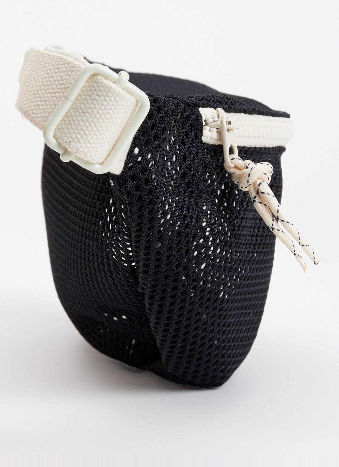 Wouf Onyx heuptas van mesh met logo - detail 2 zwart