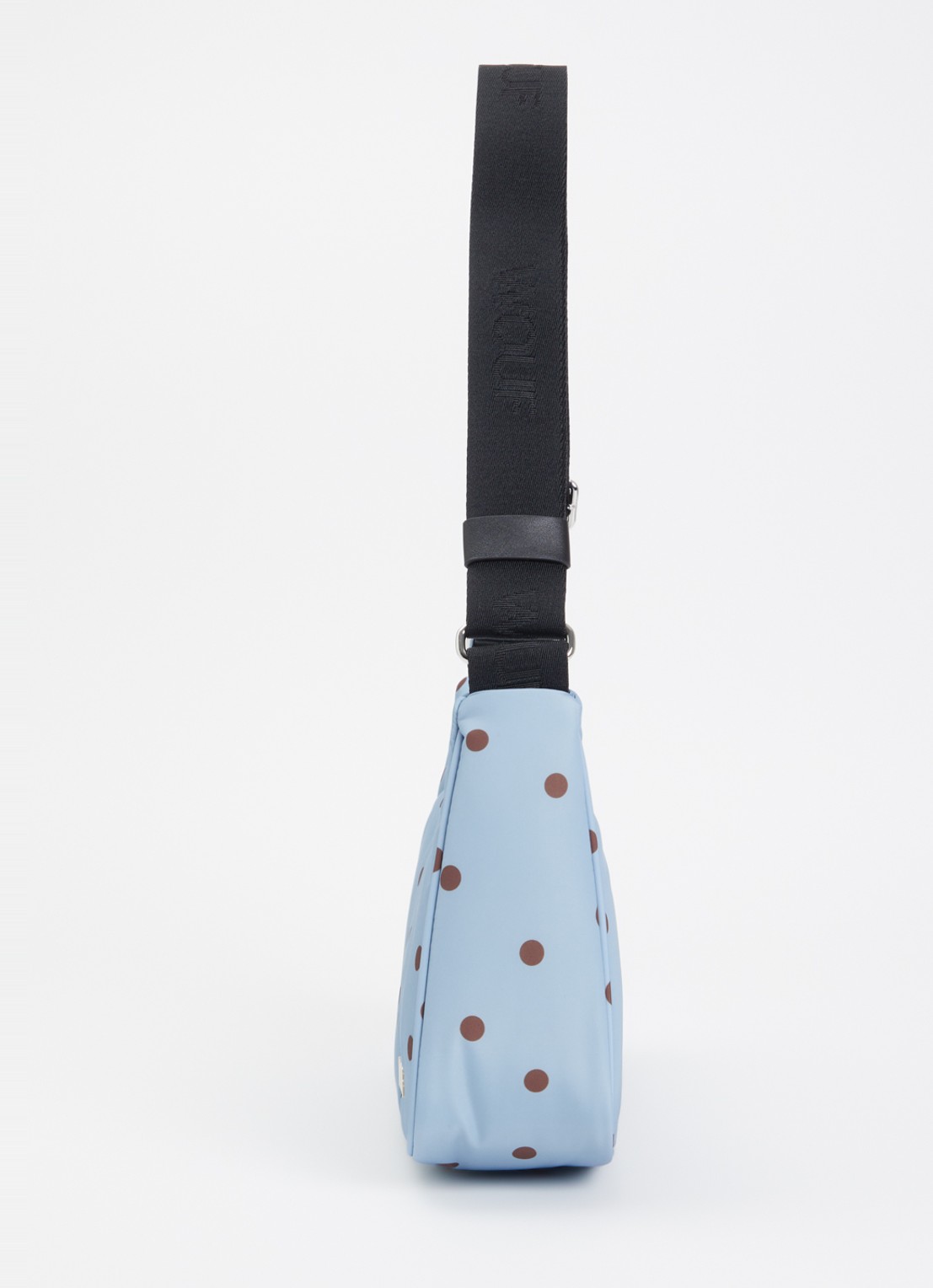 Wouf Polka crossbodytas met stippenprint - detail 4 lichtblauw