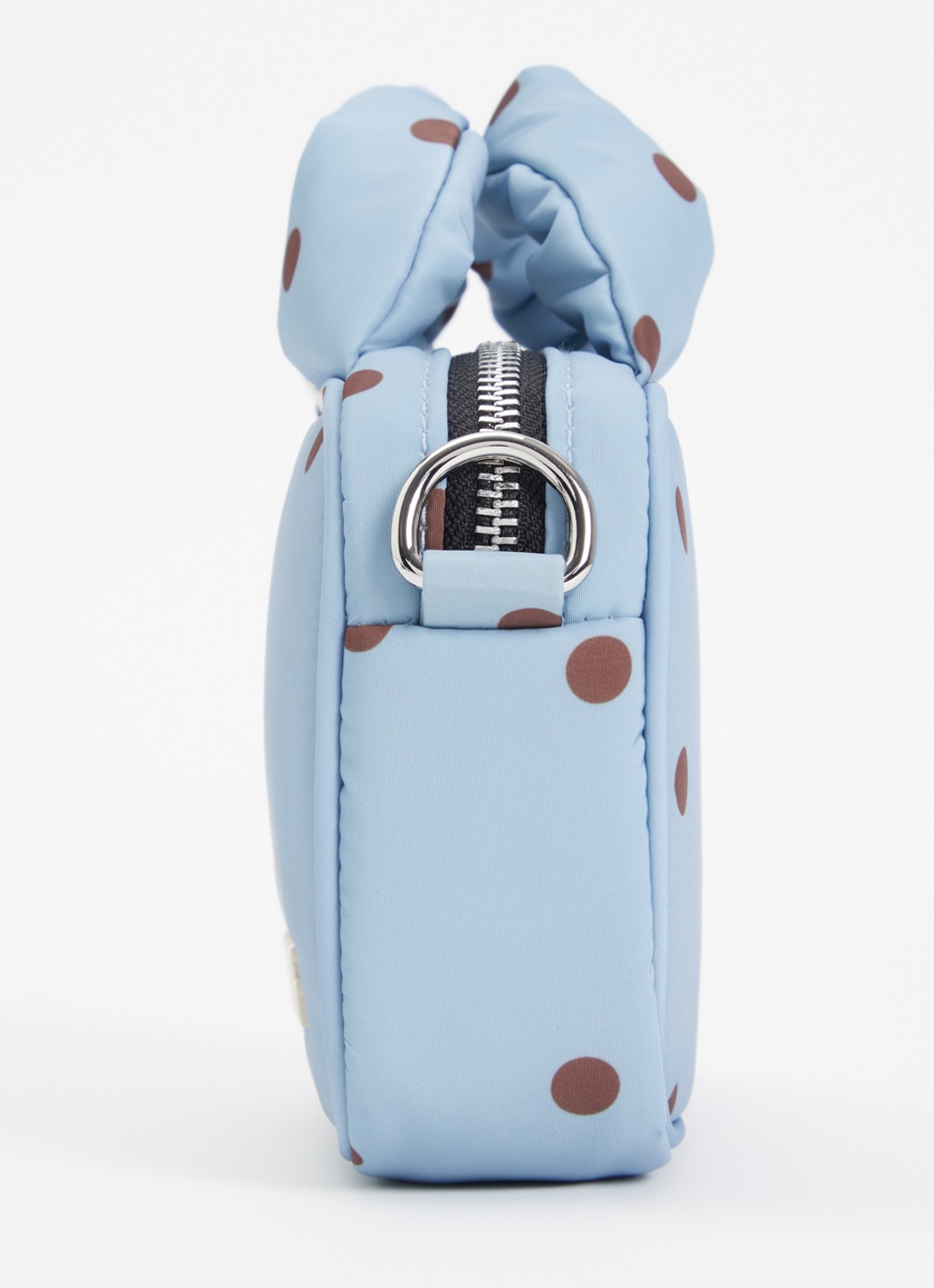Wouf Polka mini handtas met afneembare schouderriem  - detail 4 blauwgrijs