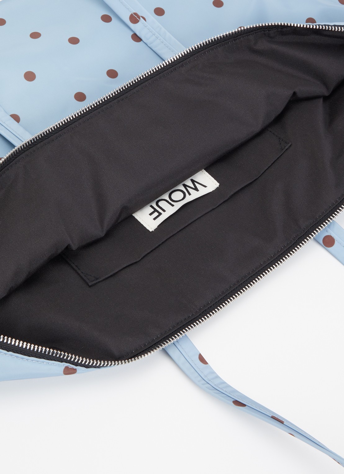 Wouf Polka shopper met stippenprint - detail 2 blauw