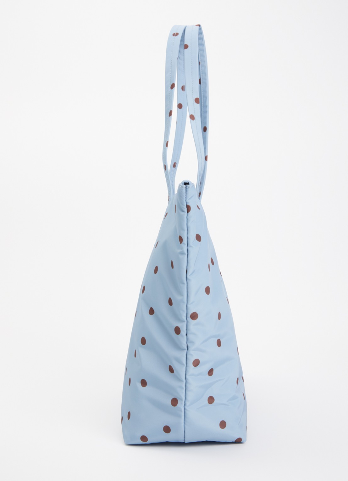 Wouf Polka shopper met stippenprint - detail 3 blauw