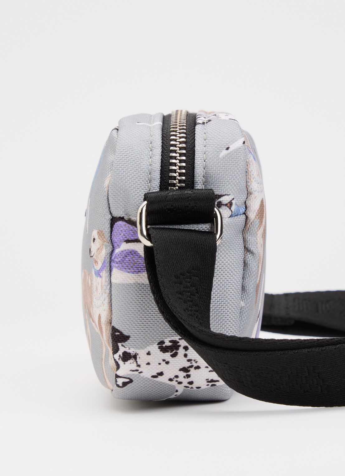 Wouf Puppy Mini crossbodytas met print - detail 2 grijs