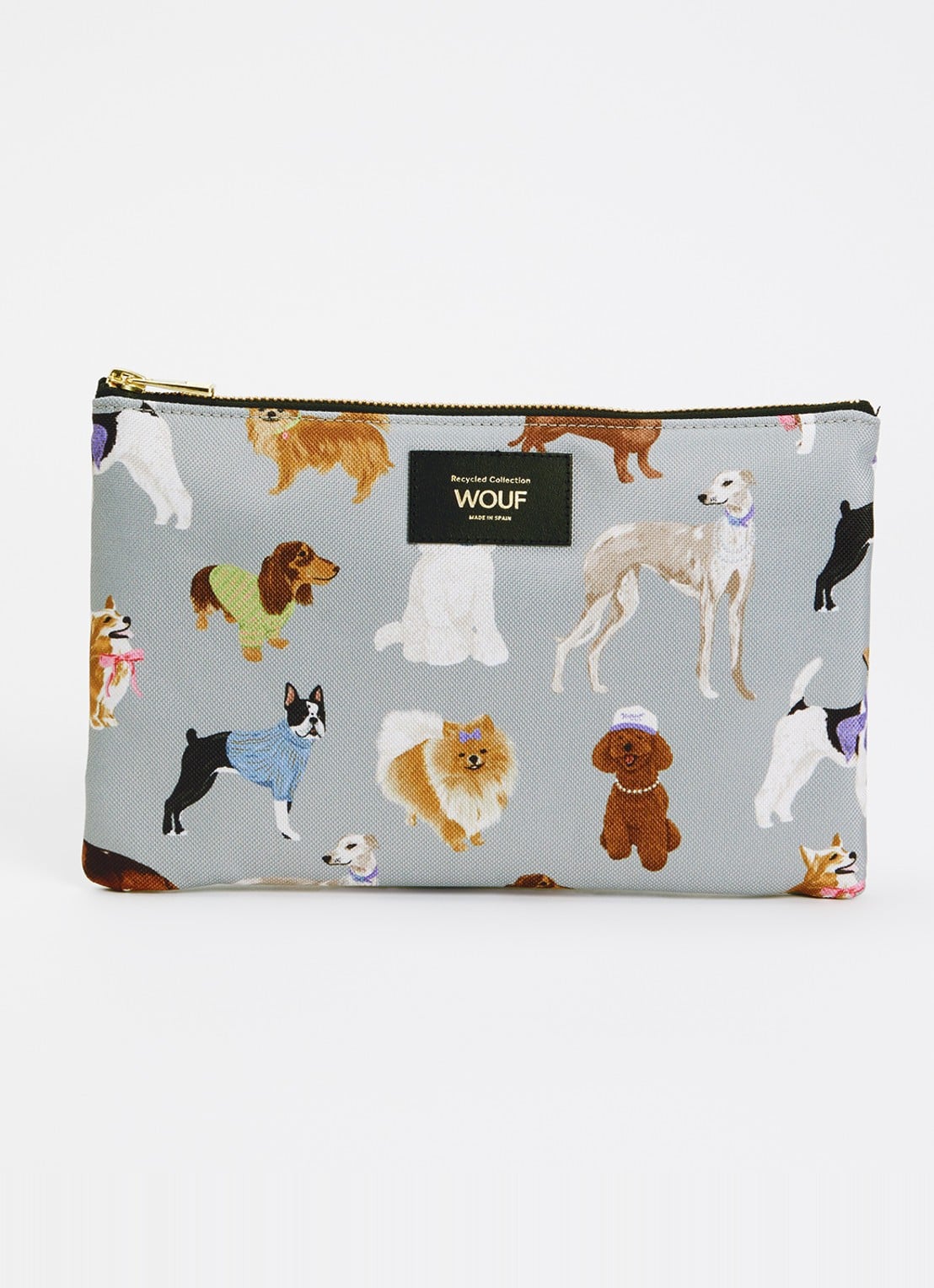 Wouf Puppy XL toilettas met print - voorkant multicolor