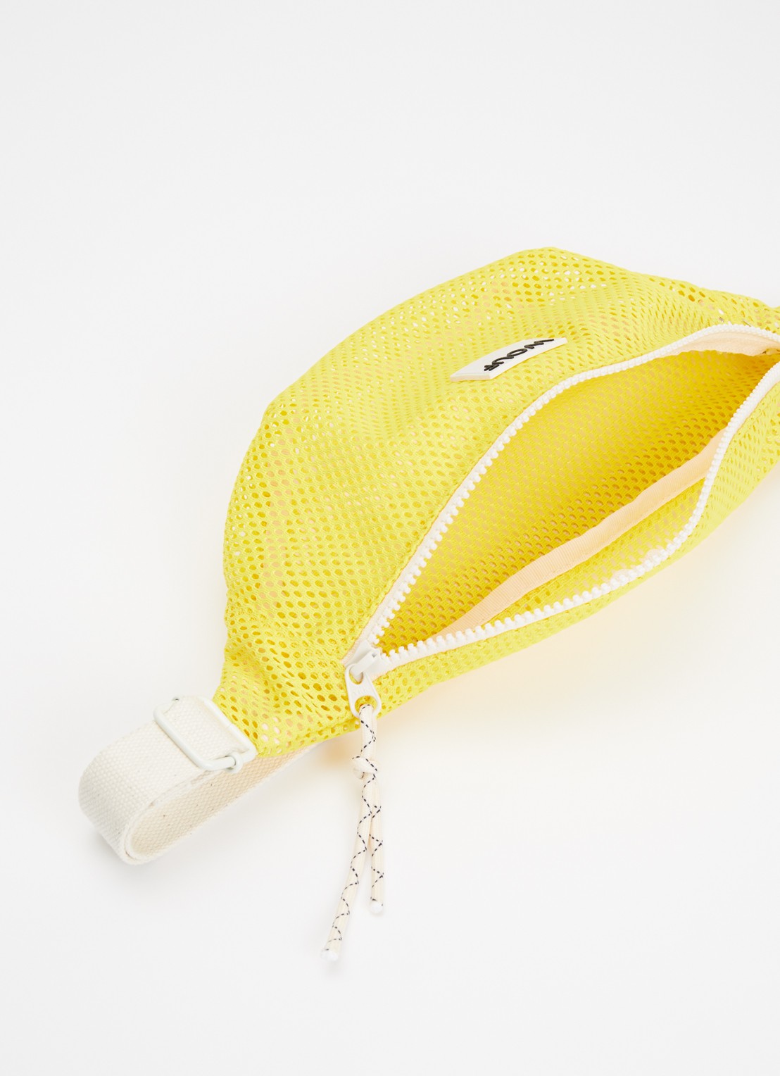 Wouf Ray heuptas van mesh met logo - detail 3 geel