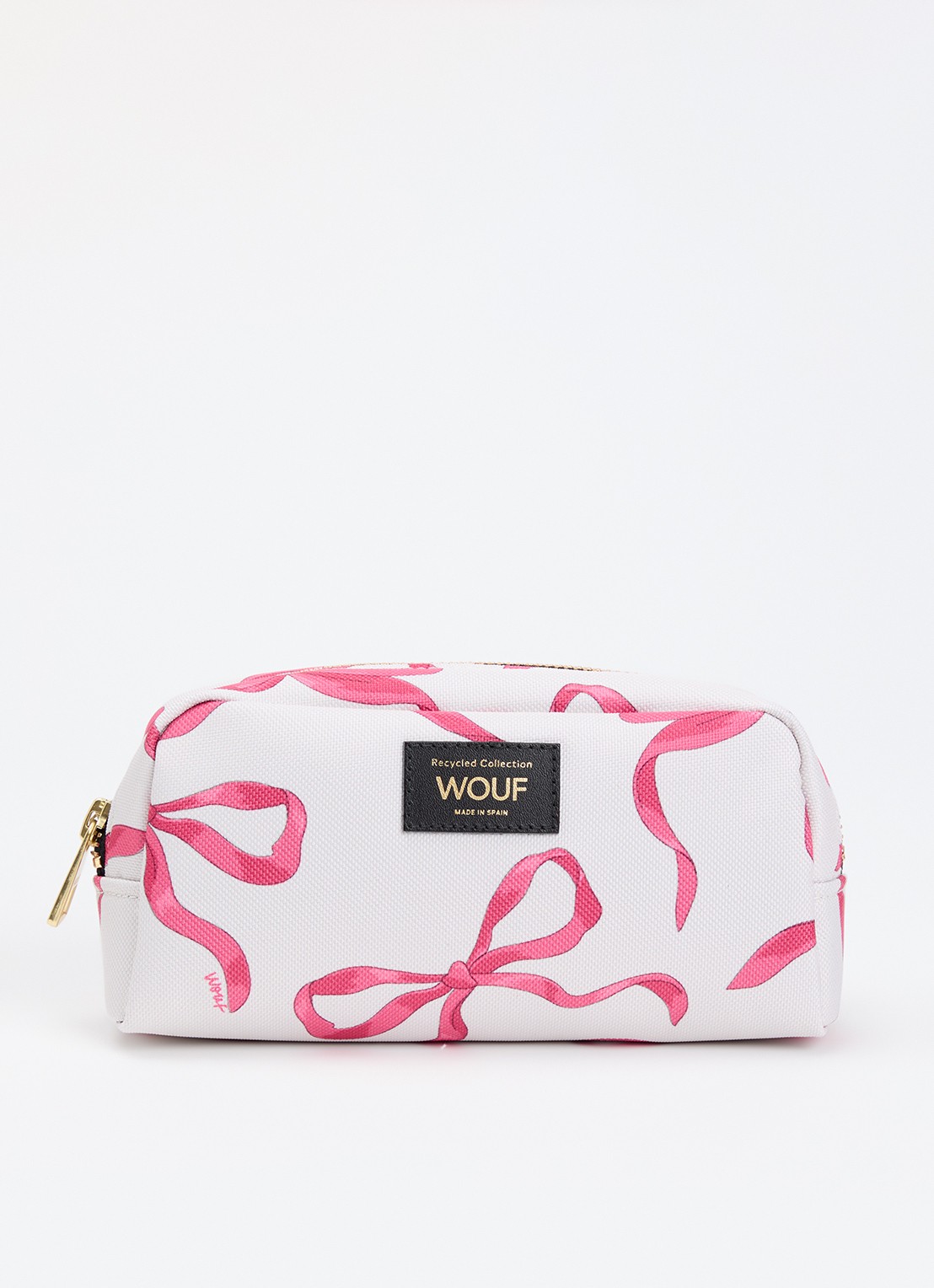 Wouf Rita pennenetui met print - voorkant roze