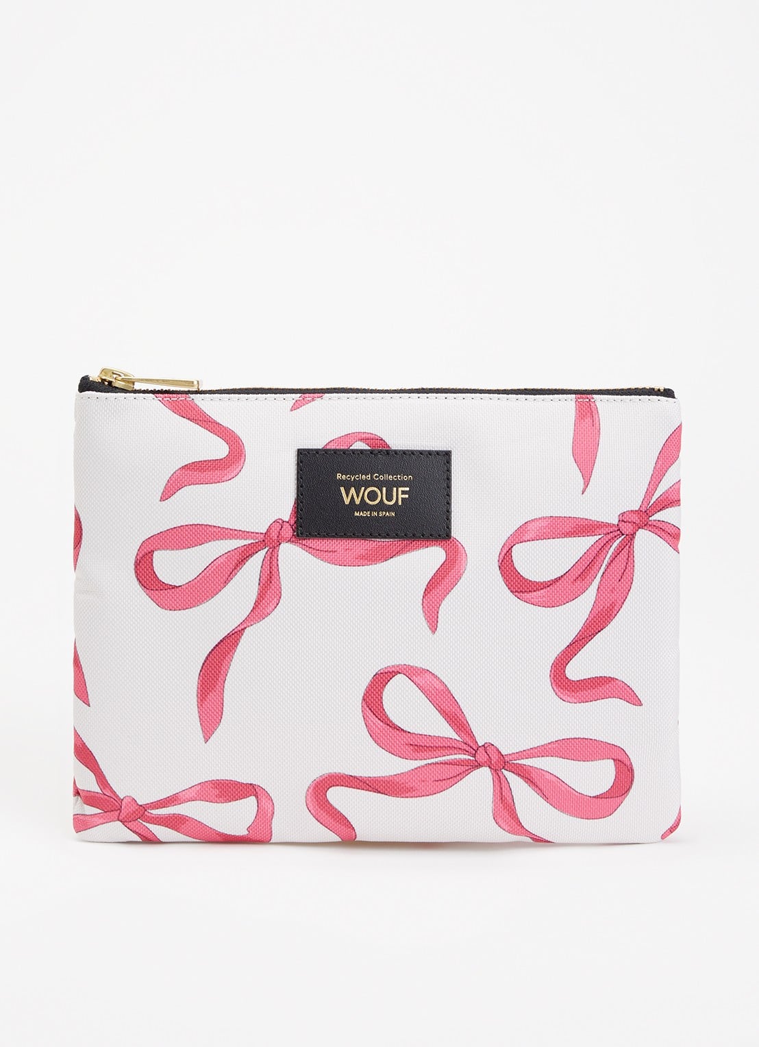Wouf Rita toilettas met print - voorkant roze