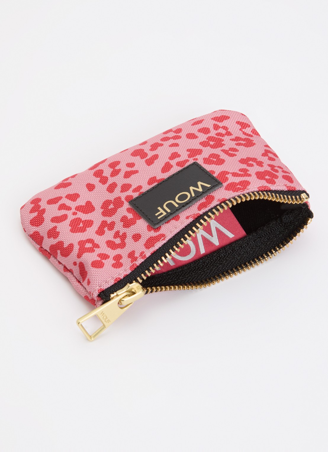 Wouf Roar portemonnee met print - voorkant 2 roze