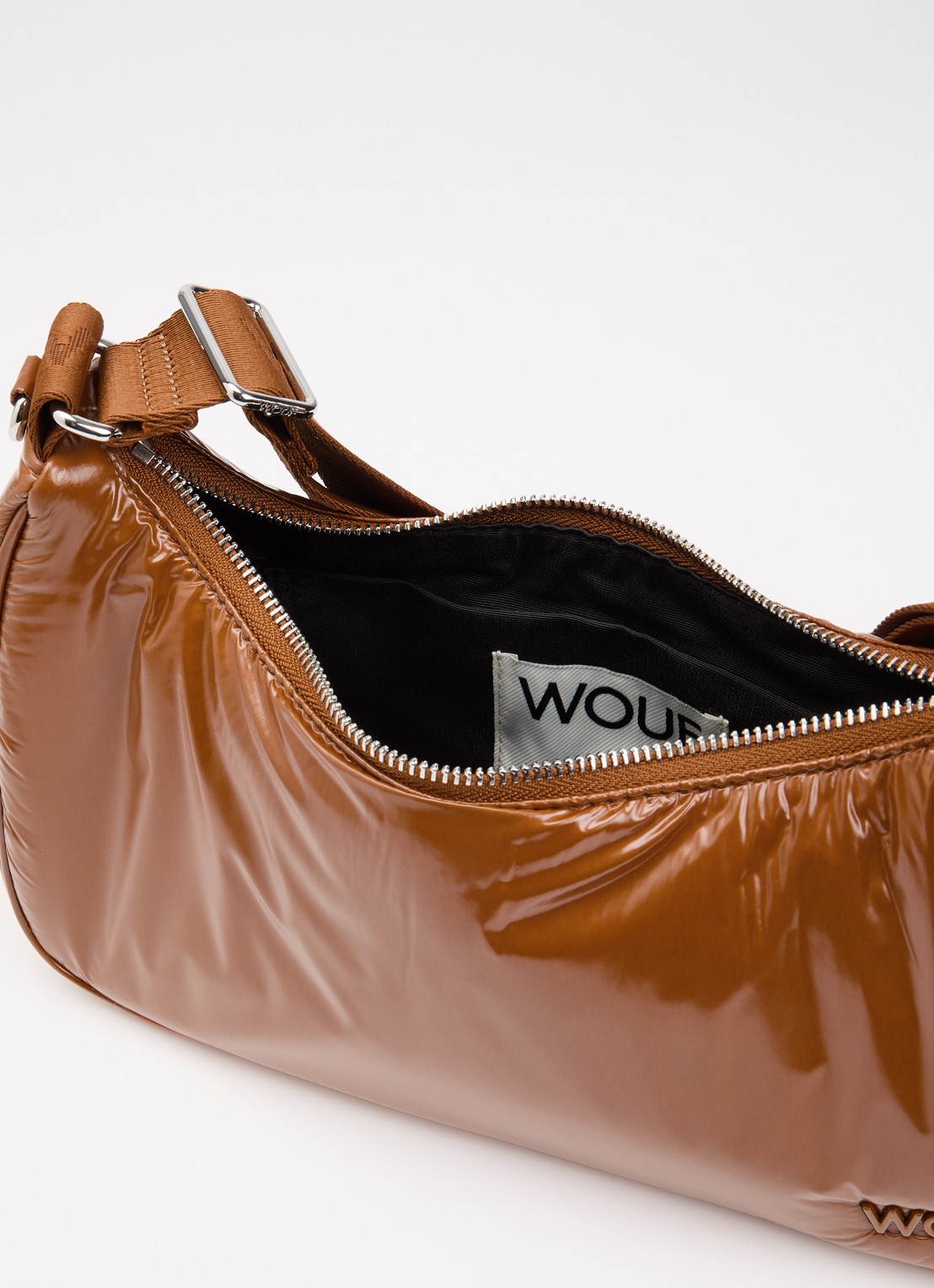 Wouf Sienna crossbodytas met logo - detail 3 camel