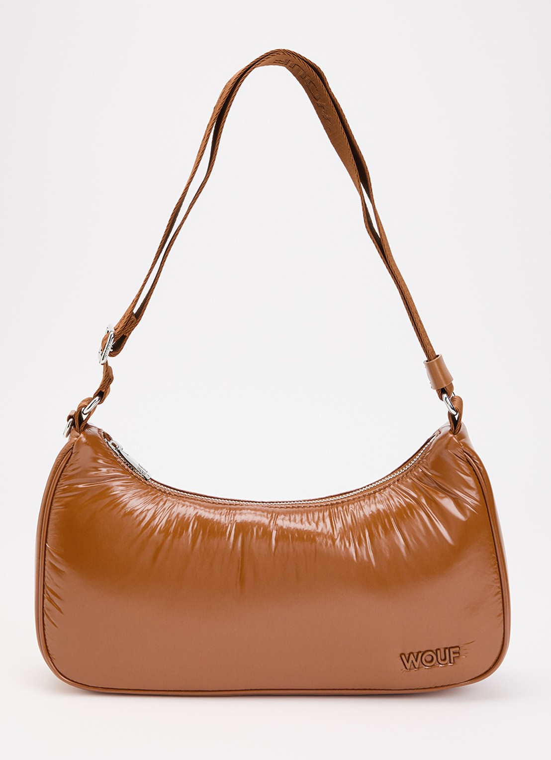 Wouf Sienna crossbodytas met logo - voorkant 2 camel