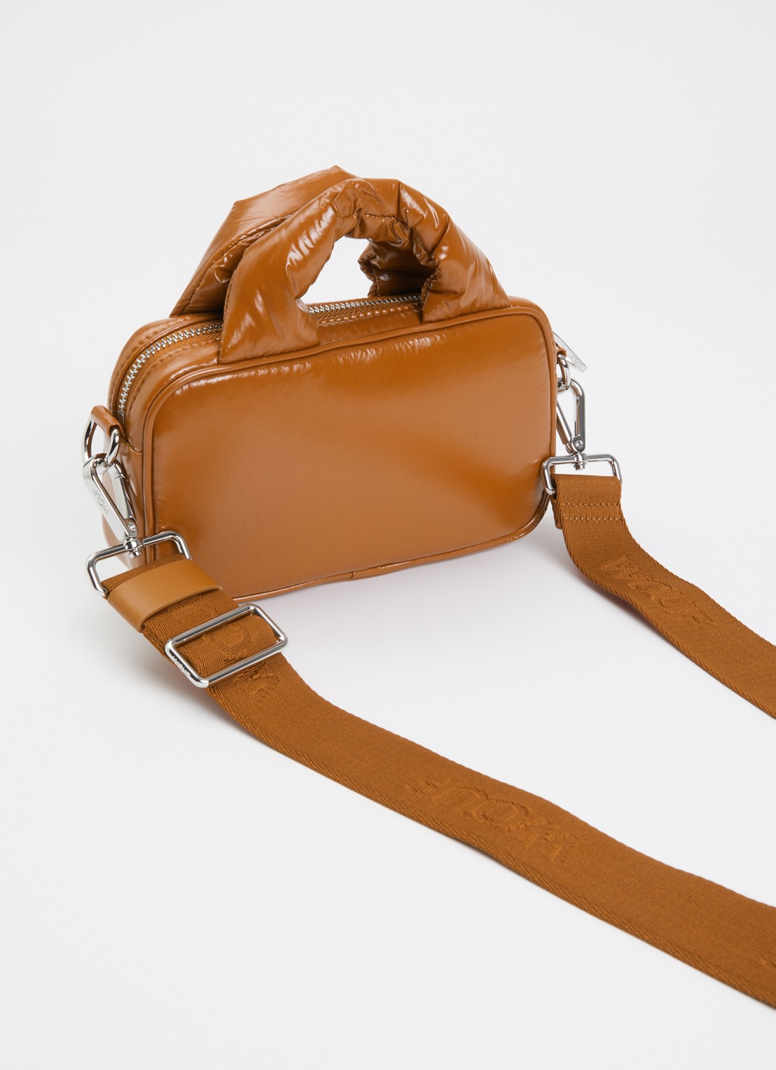 Wouf Sienna Mini handtas met afneembare schouderriem - achterkant 4 roestbruin