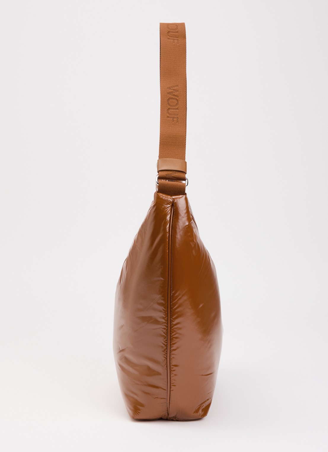 Wouf Sienna schoudertas met logo en verstelbare schouderriem - detail 4 roestbruin