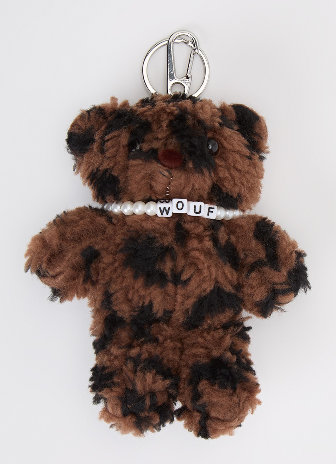 Wouf Simona Bear tasbedel van teddy - voorkant bruin