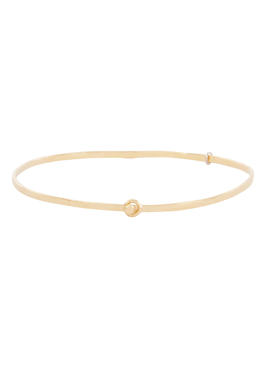 Wouters & Hendrix Fine Hammered bangle verguld - voorkant goud