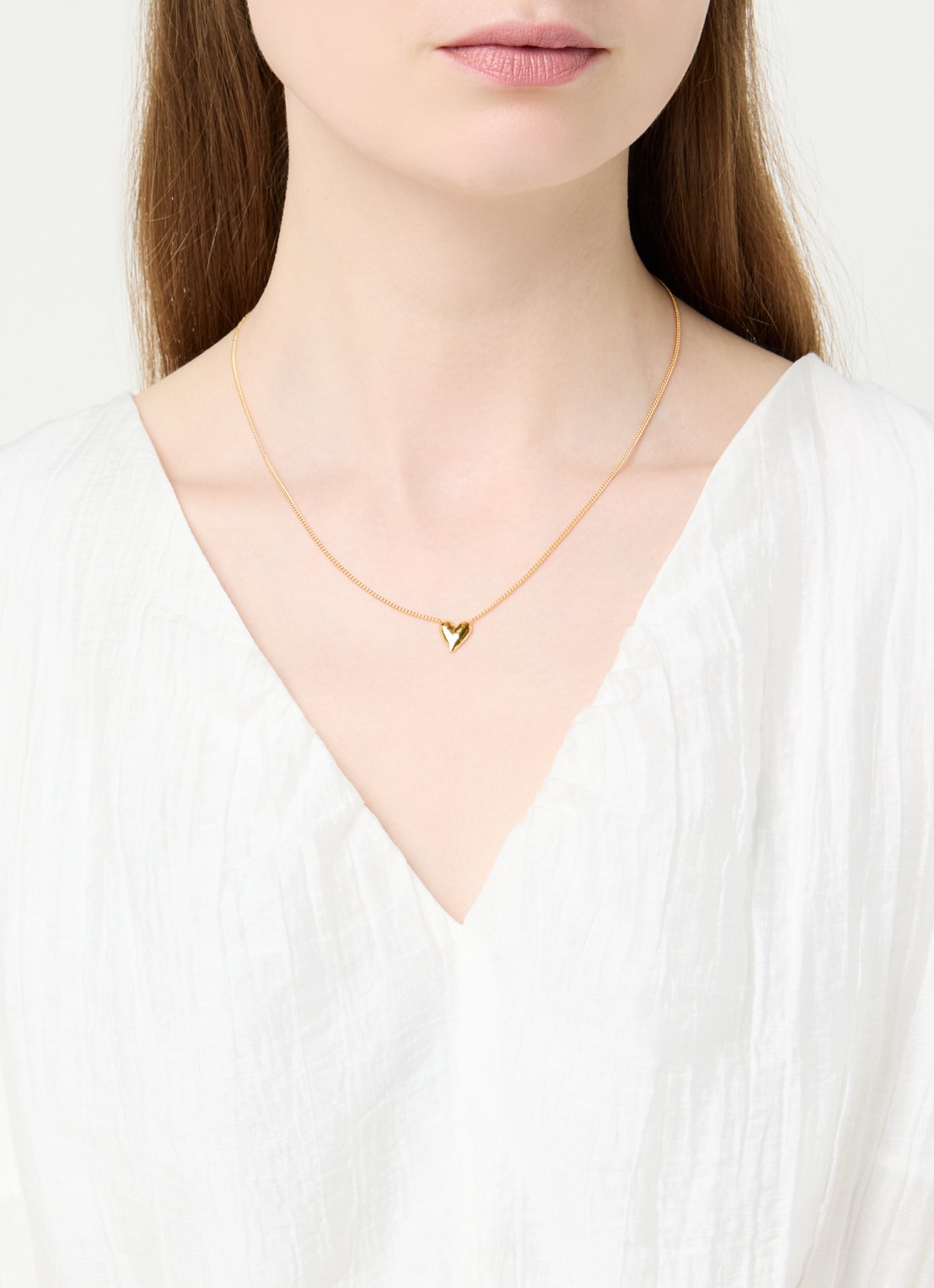 Wouters & Hendrix Ketting met hanger verguld - voorkant 2 goud