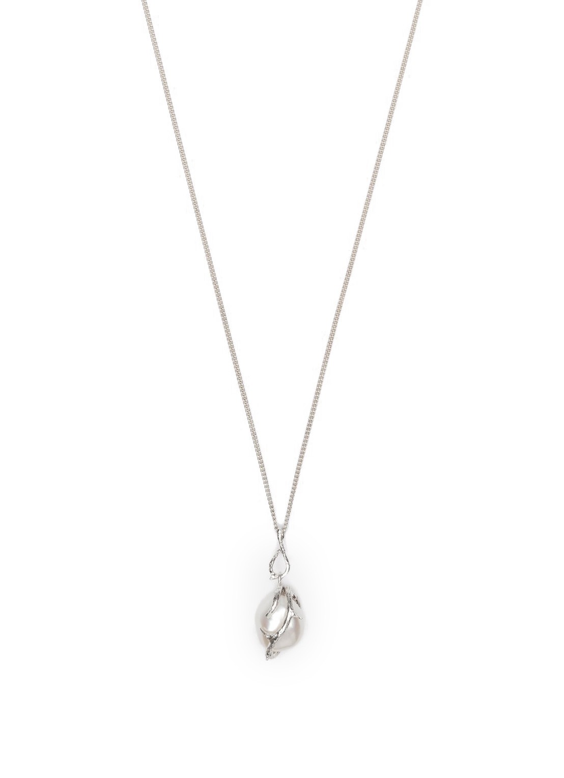 Wouters & Hendrix Ketting van zilver met hanger - voorkant zilver